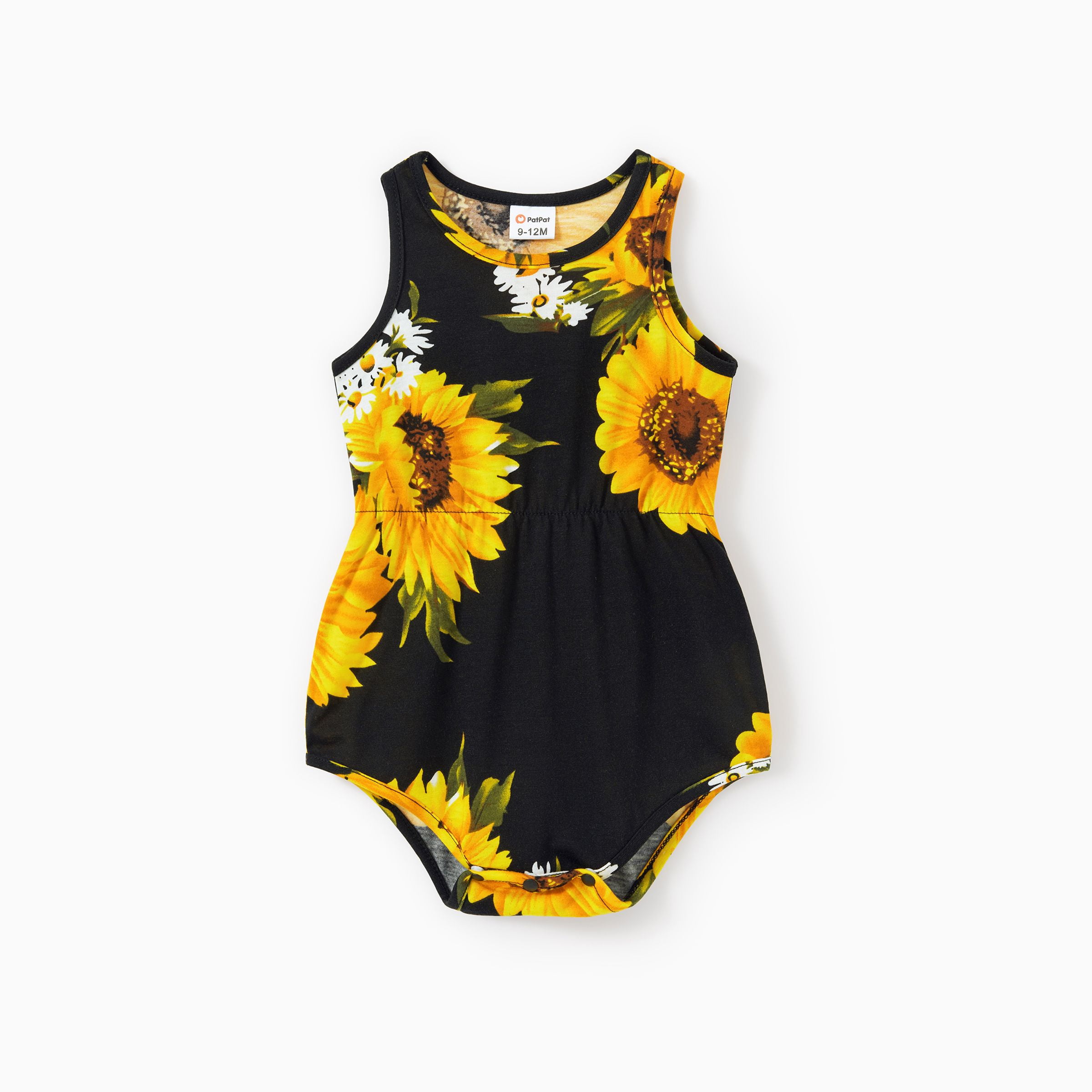 PatPat Baby Girl Bodysuit Mommy and Me Matching Striped Summer Outfit (Black, 0-18M) sjoqt