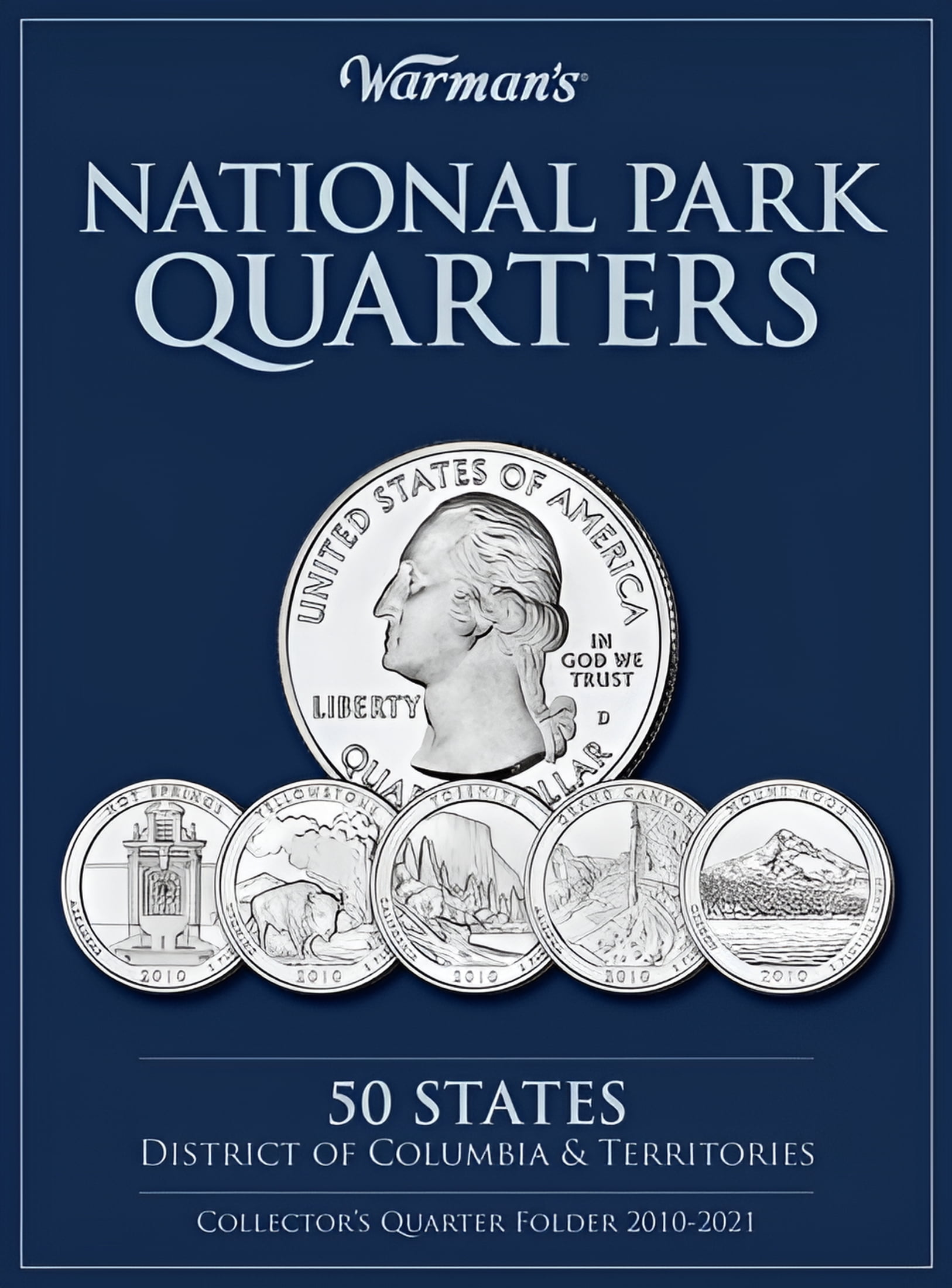 Warman's National Parks Quarters Collector Folder (50 States, District of Columbia & Territories, 2010-2021, 9.44 in x 7.08 in) z9l6w