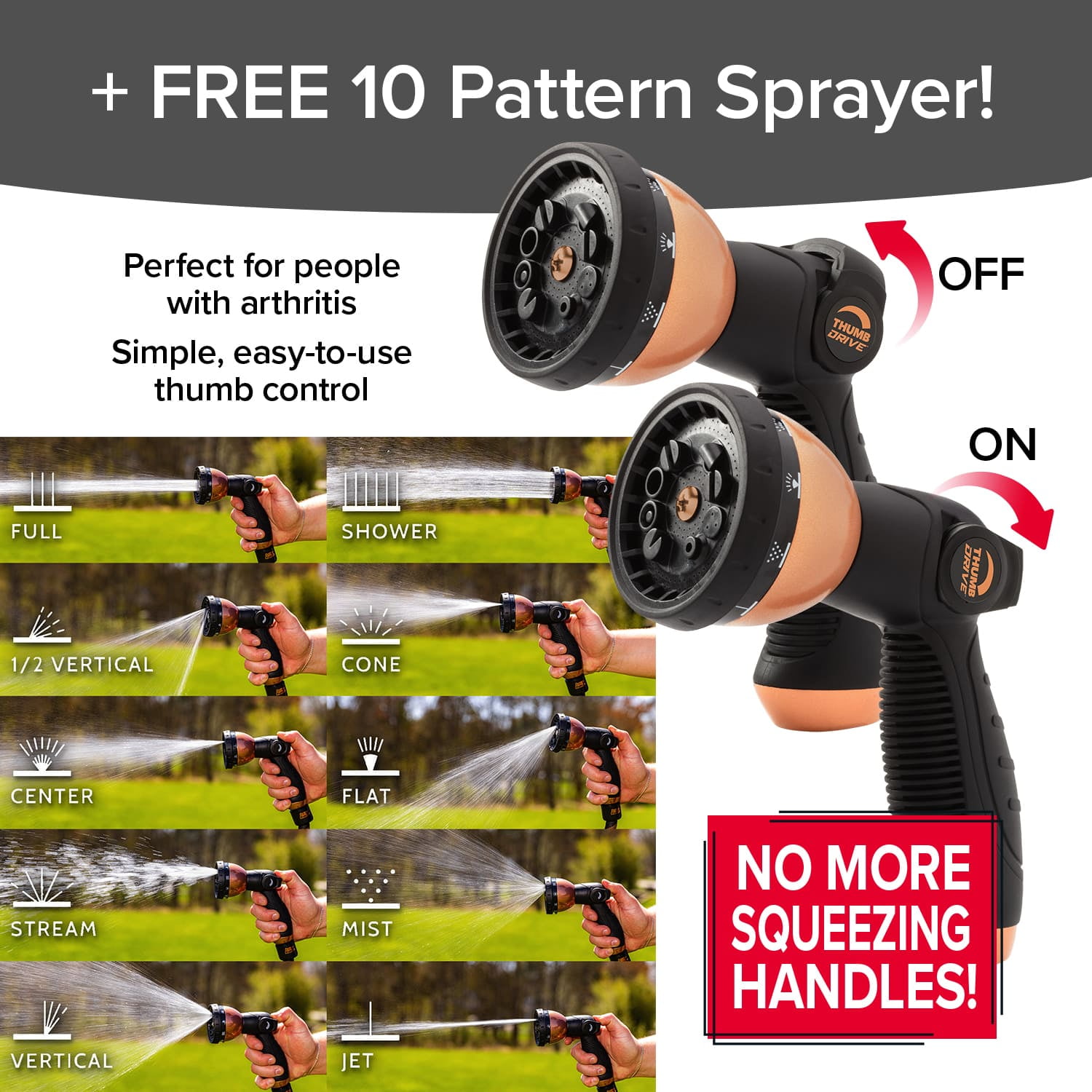 Pocket Hose Copper Bullet Expandable Garden Hose with Thumb Spray Nozzle (50 ft) aqsli