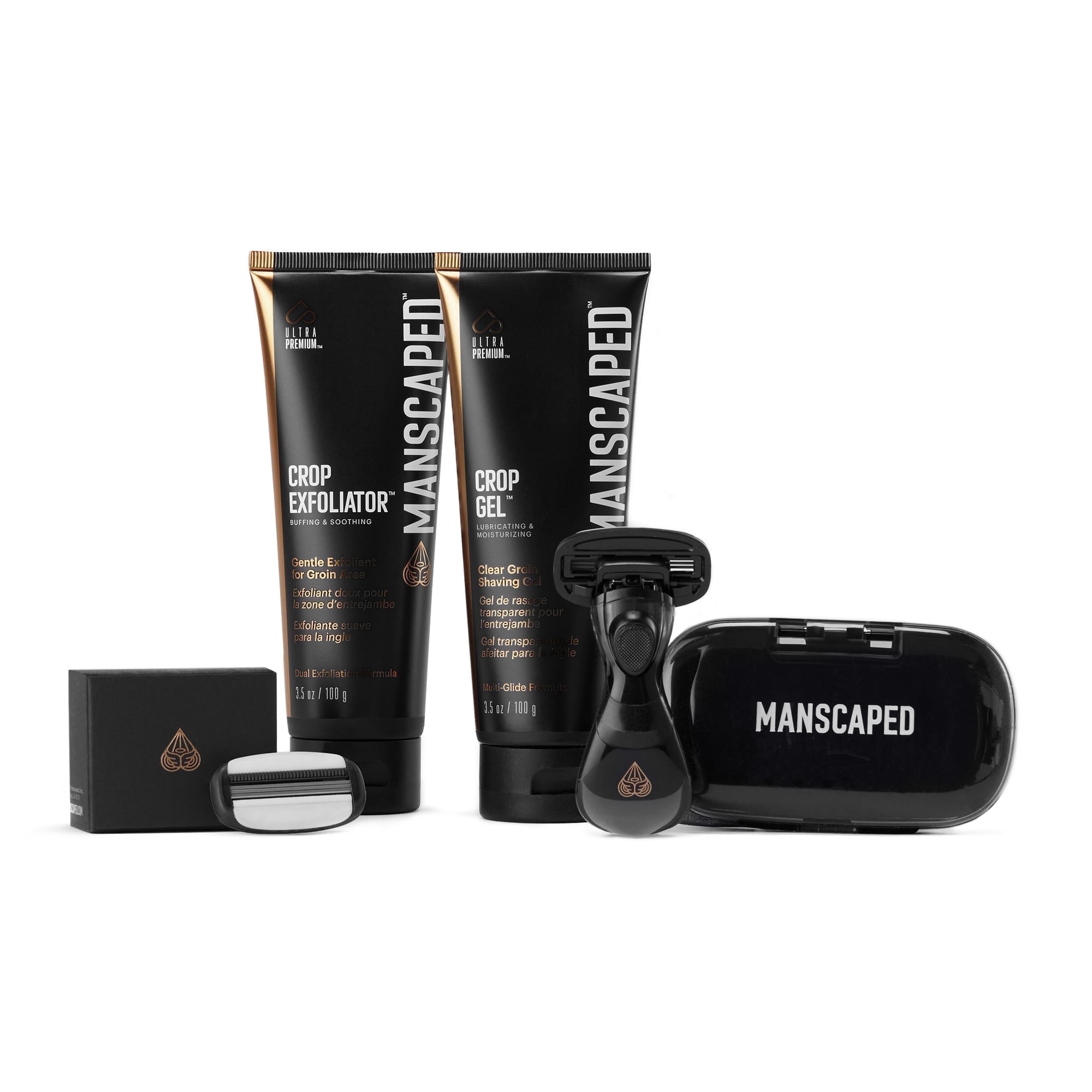MANSCAPED The Ultra Smooth Package, Male Groin Shaving Grooming Kit (Black, 1 Pack) 82s6f