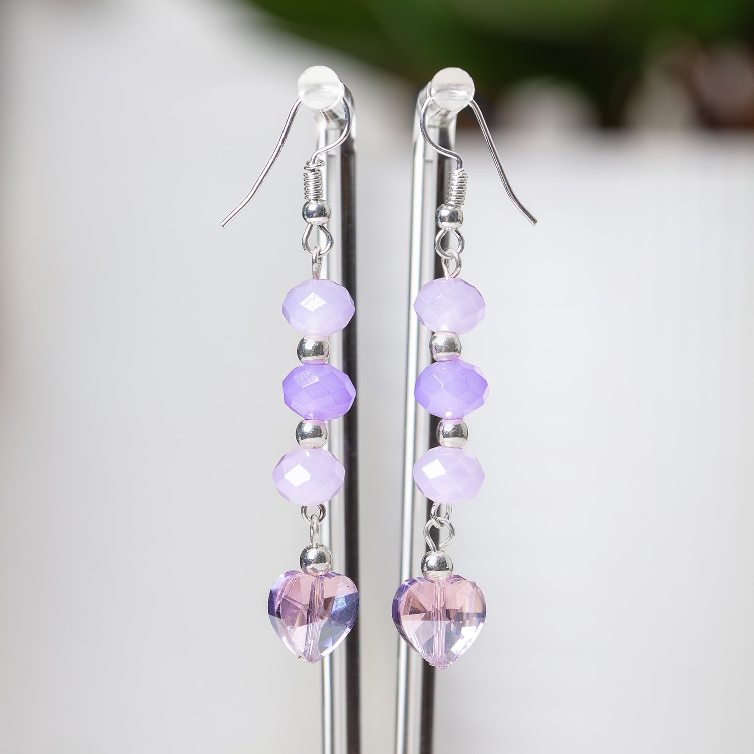 CousinDIY Glass Rondelle Beads for Jewelry Making (2-Tone Purple, 2-Pack, 14 in) lwffv