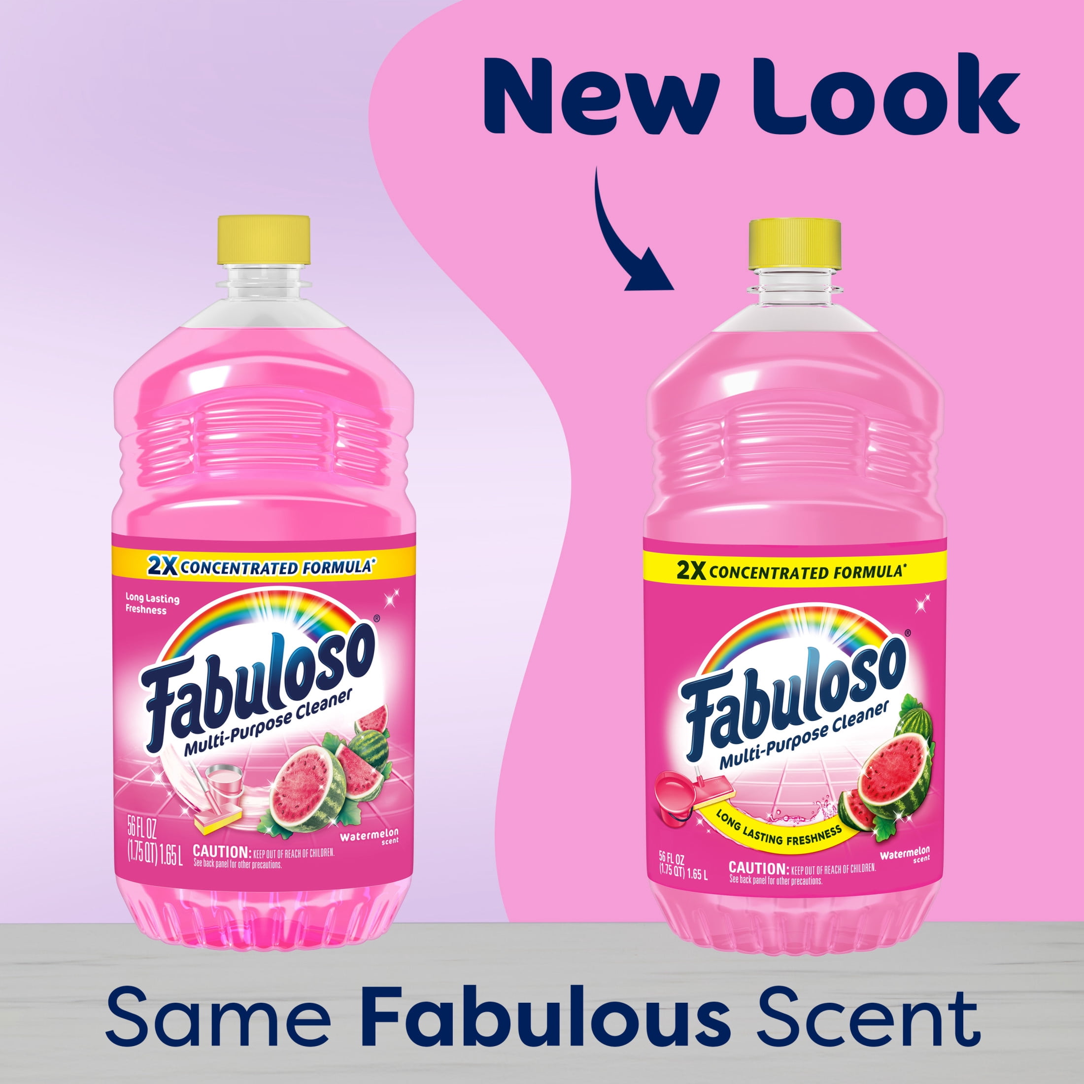 Fabuloso 2X Multi-Purpose Cleaner, Concentrated Surface & Floor Cleaner, Watermelon Scent (56 fl oz) 7ene5