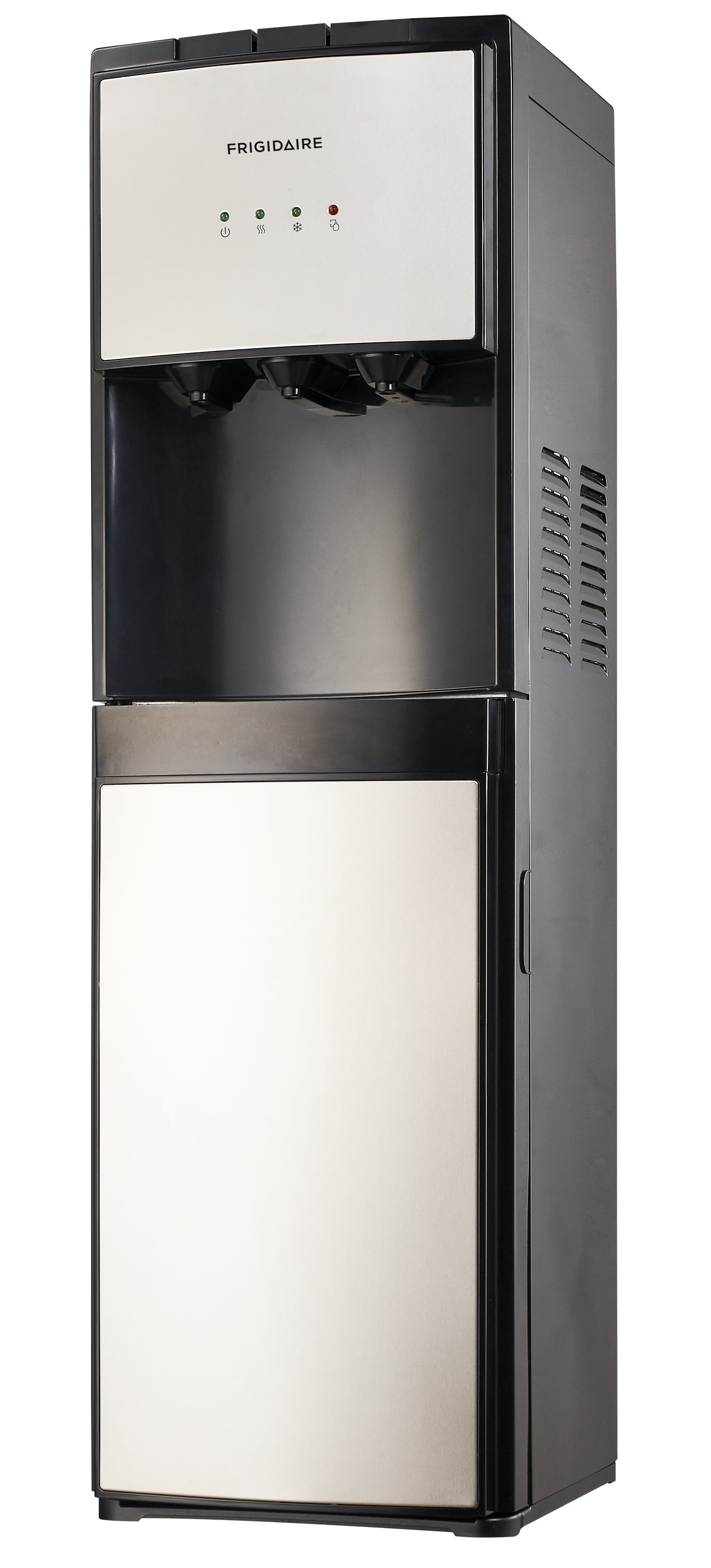 Frigidaire Bottom Loading Water Cooler Dispenser (Hot and Cold, Stainless Steel, 5 Gallon) e356g
