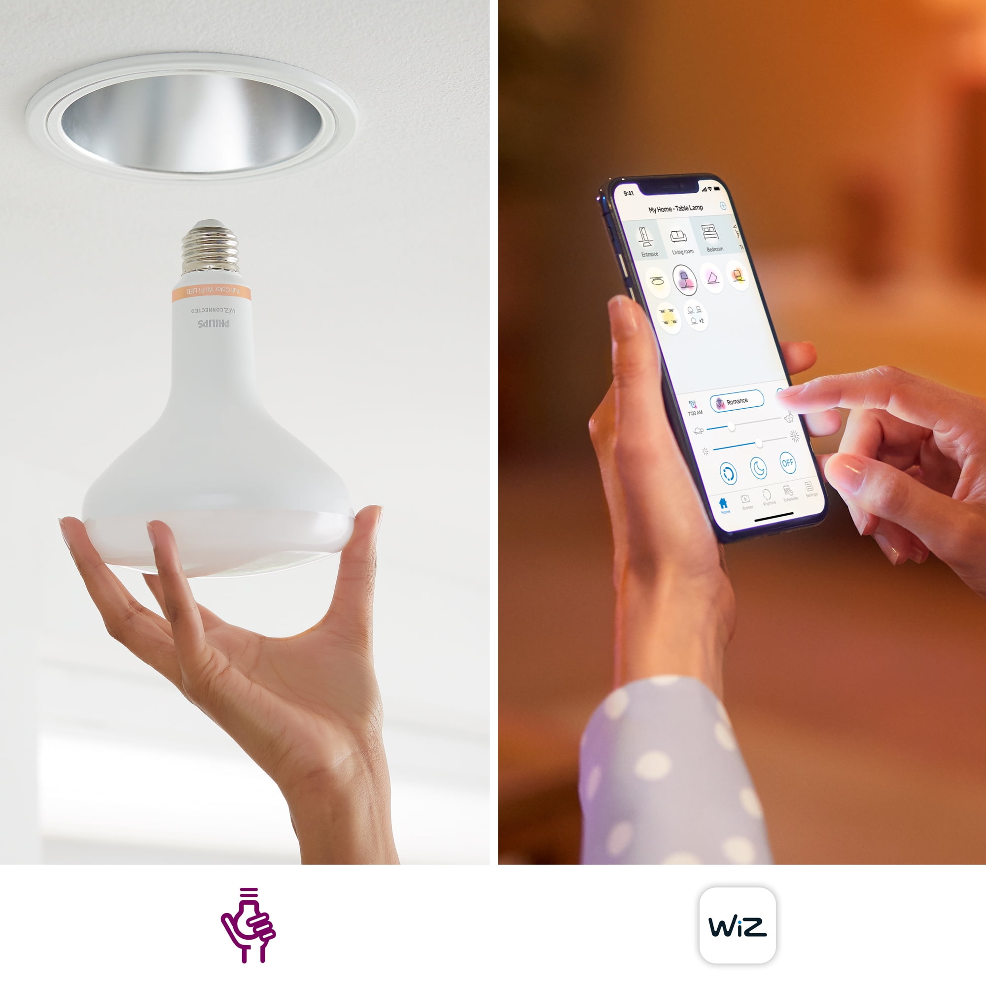 Philips Smart LED BR30 Floodlight, Color & Tunable White, Dimmable, E26 Base (1-Pack) 6m5oc