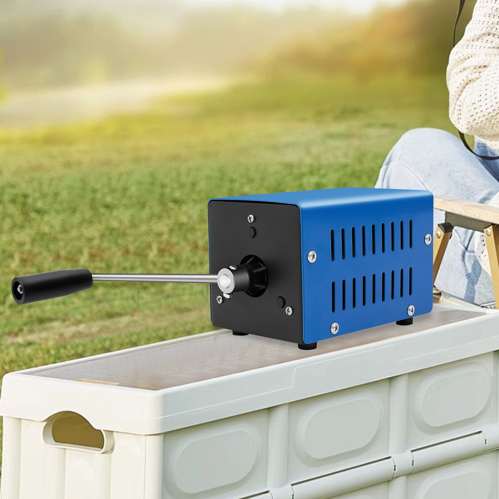 Peakora Hand Crank Generator 20W Portable Manual Power Supply for Emergency Camping (5 in x 3.39 in x 3.46 in) nl8z2