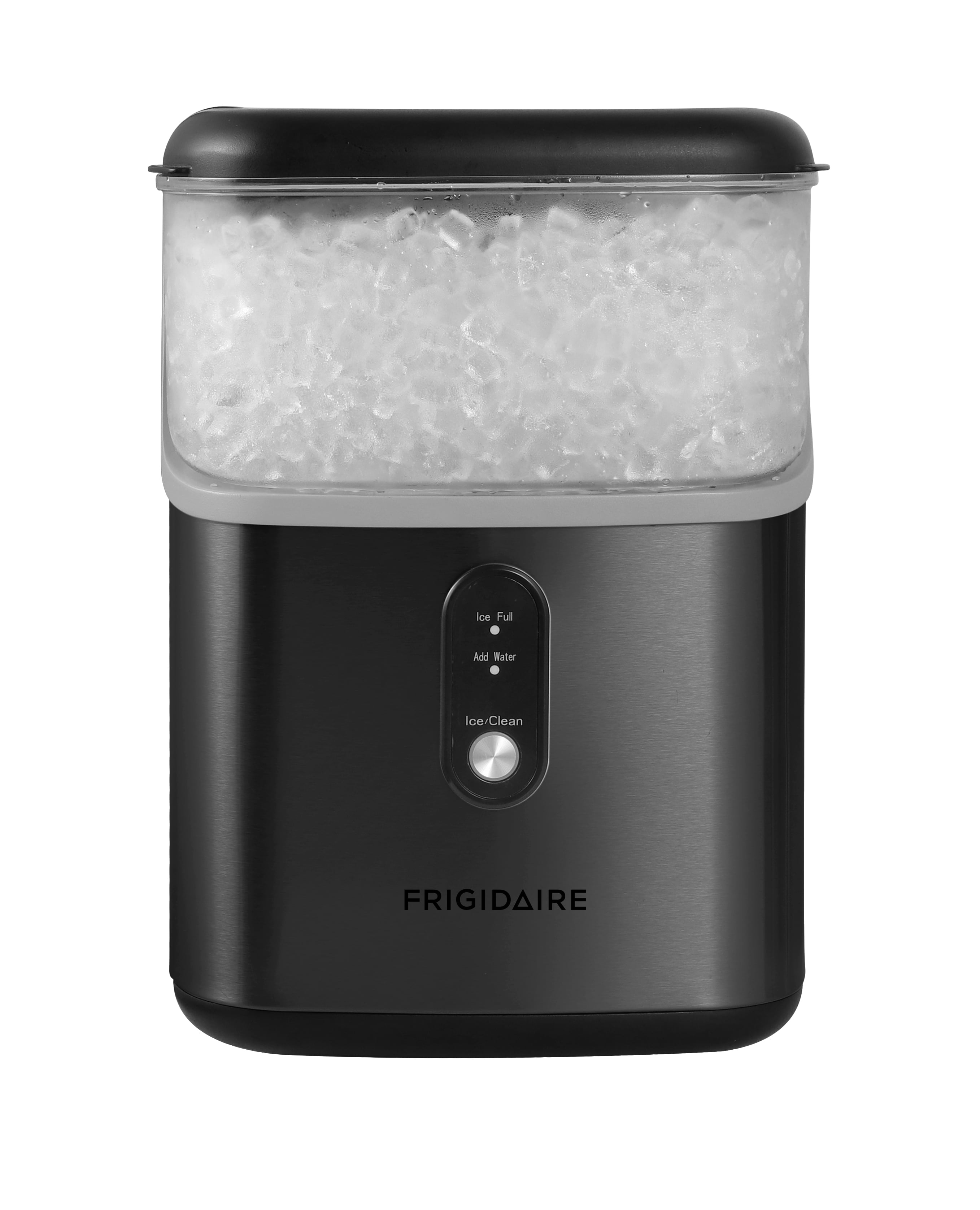Frigidaire Countertop Nugget Ice Maker, Self-Cleaning Portable Ice Machine with Touch Controls (Black Stainless Steel, 33 lb Daily Capacity) kgs51