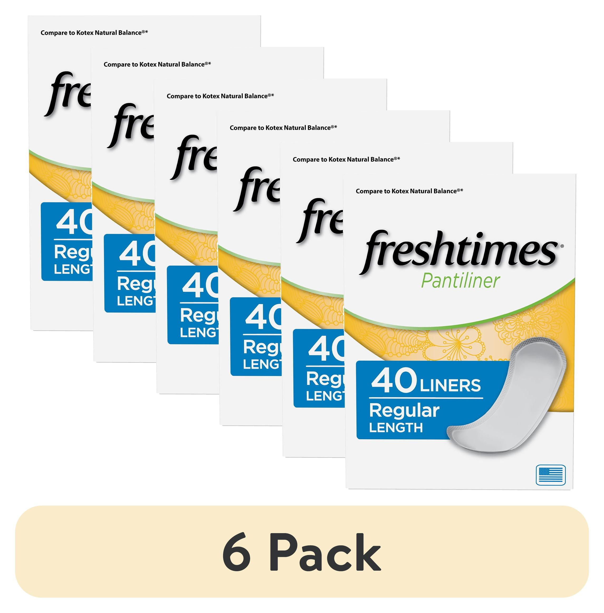 Equate Freshtimes Pantiliners, Regular, Unscented (6 Pack, 240 Count) frko6