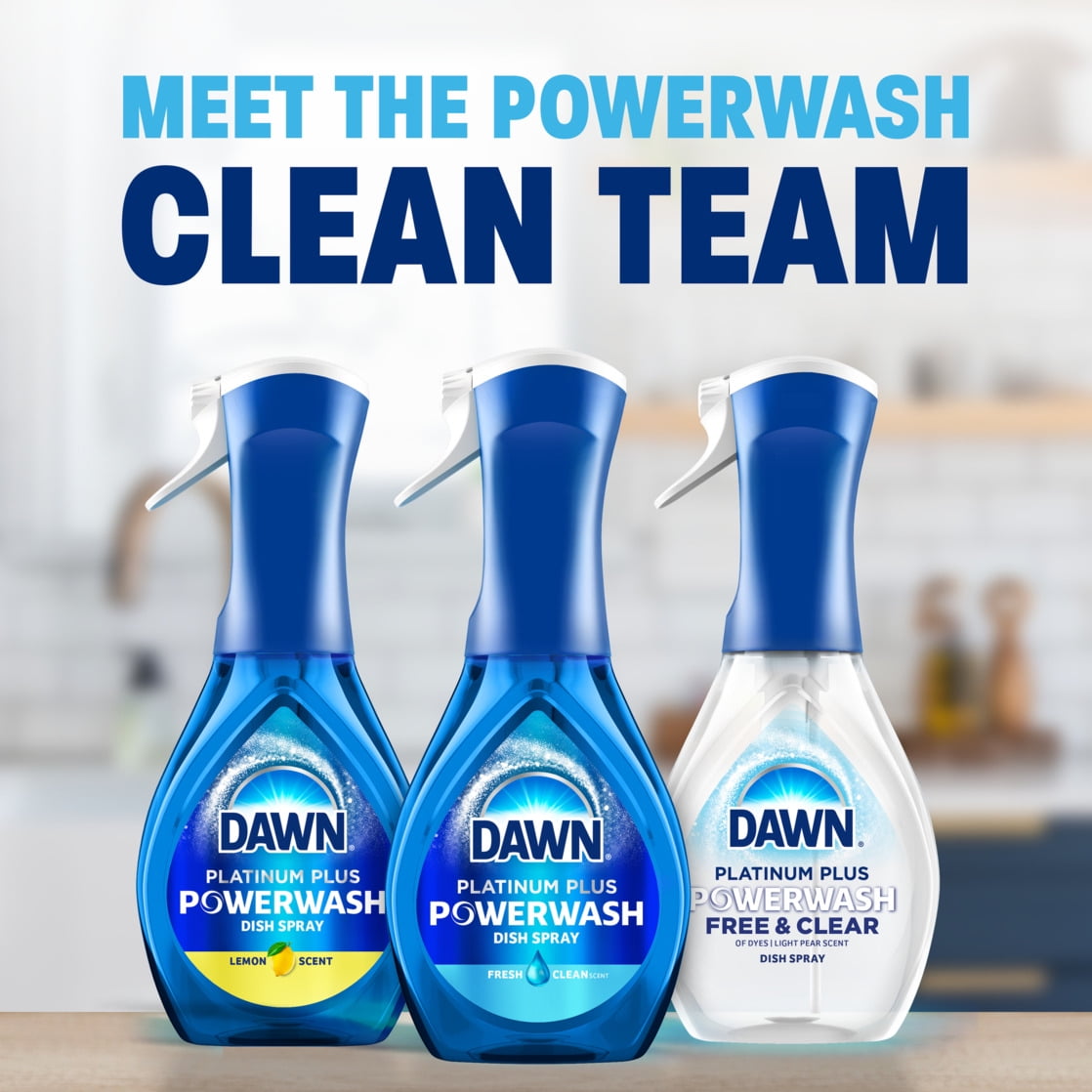 Dawn Powerwash Dish Spray, Grease-Removing Dishwashing Liquid, Fresh Scent (1 Starter Kit, 16 fl oz) b3z3p