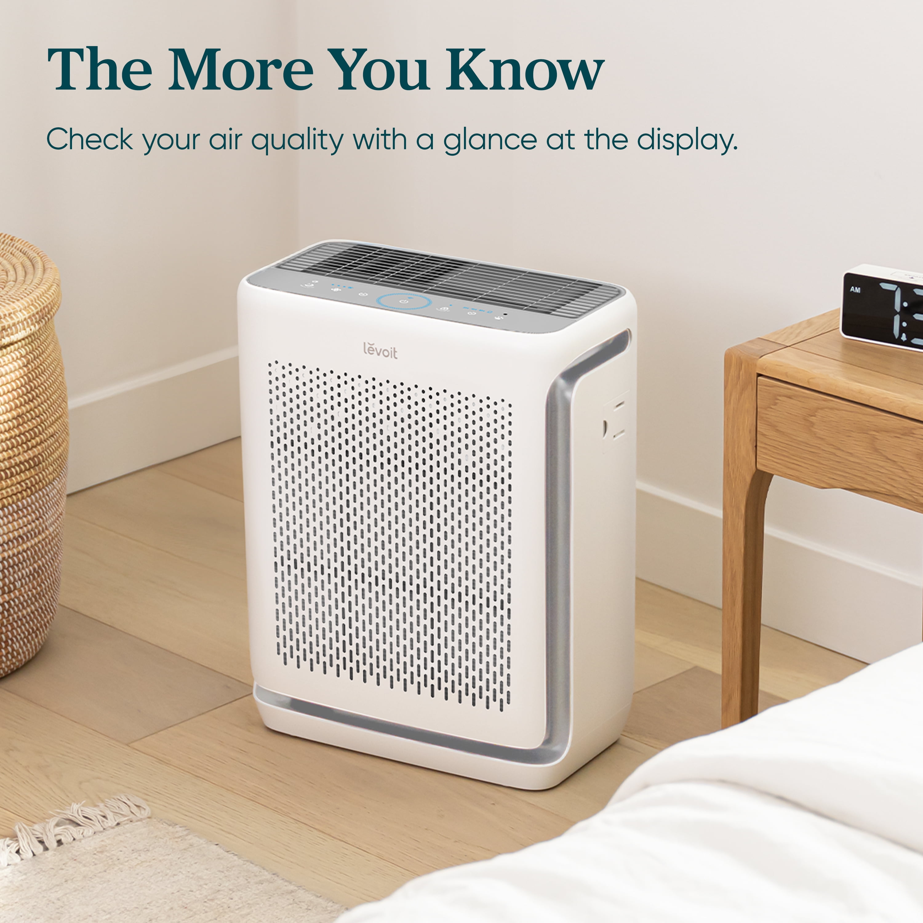Levoit Vital 200S-P Smart Air Purifier with 3-Stage HEPA Filtration for Pet Hair and Dander Control (White, 1876 sq ft) vp620
