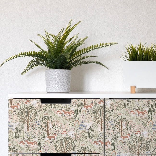 RoomMates Clara Jean Folklore Forest Peel & Stick Wallpaper (Brown, 17 in x 16.5 ft) qyeto