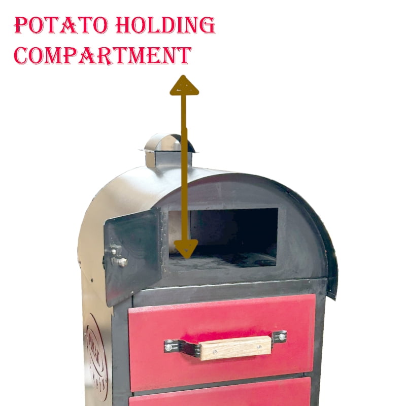 Pimak Turcobazaar Commercial LPG Jacket Potato Oven (3 Drawers, Stainless Steel, 18.3 in x 21.3 in x 43.3 in) 6q5bj