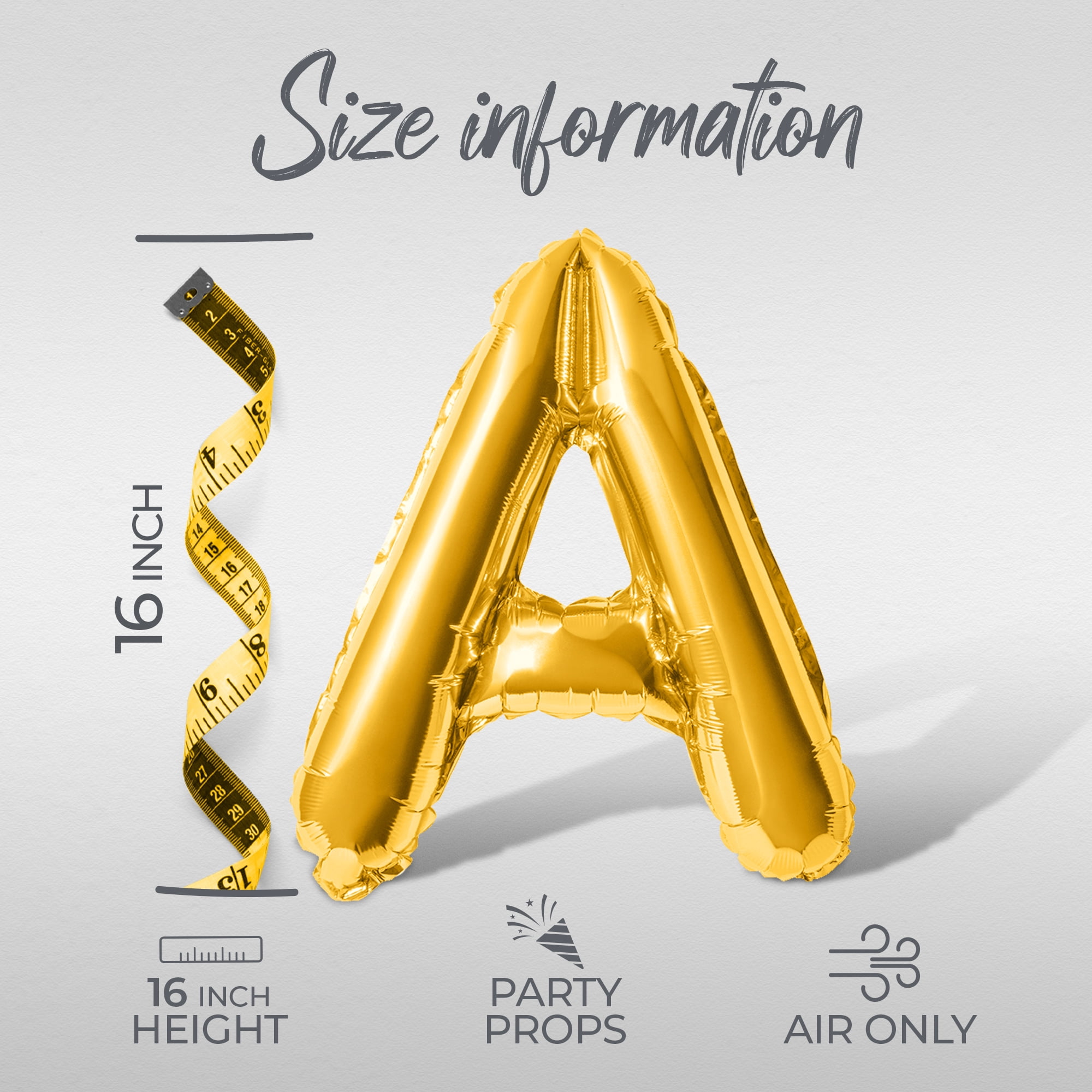 Floating Away Balloon Company IN MY 1ST GRADE ERA Foil Mylar Letter Balloon Banner (Gold, 16 in) t67xi