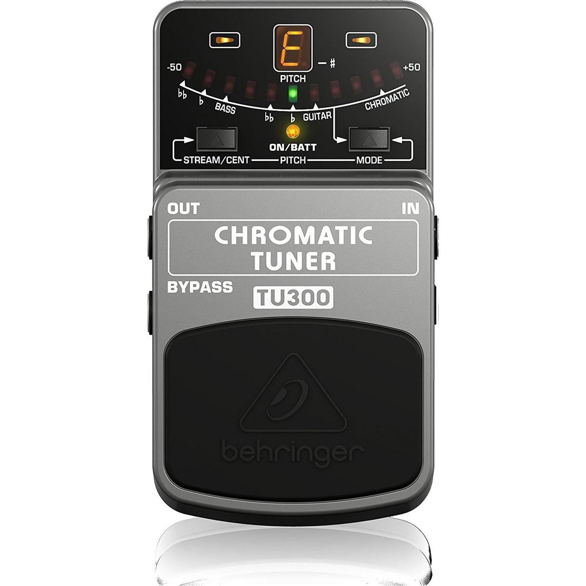 Behringer TU300 Chromatic Guitar and Bass Tuner Pedal (White, 1 Pack) i8p17