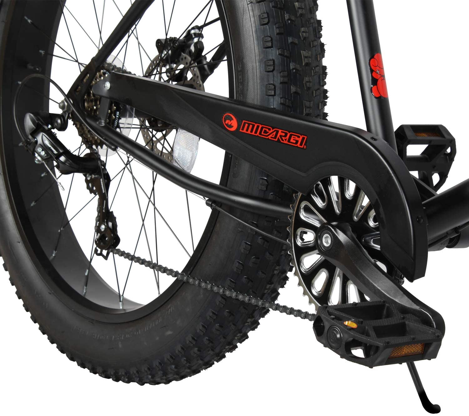 Micargi Slugo SS 7-Speed Fat Tire Cruiser Bike (Matte Black, 26 in) jnlrt