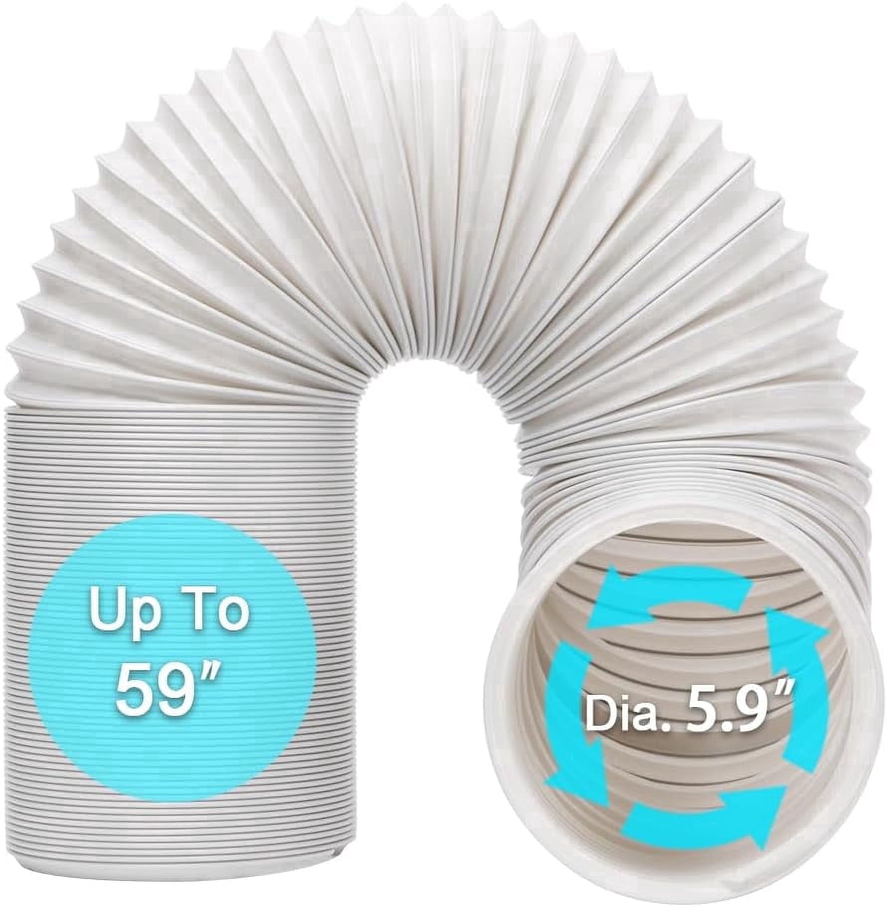 Saburrnity Portable Air Conditioner Exhaust Hose (5.9 in Diameter, 59 in Length) yhkqz