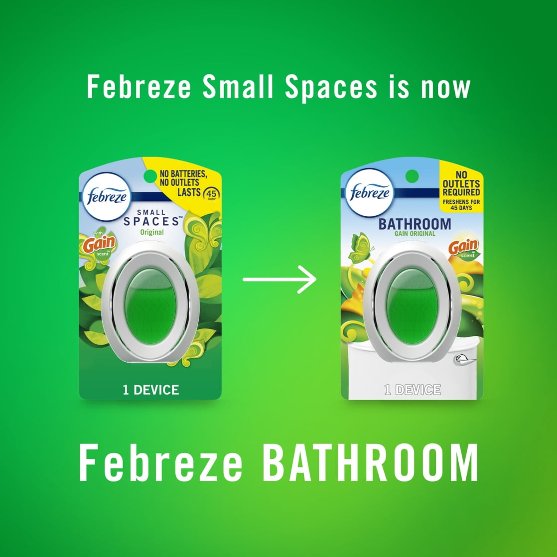 Febreze Odor-Fighting Bathroom Air Freshener, Gain Original Scent (3 Pack) mvkac