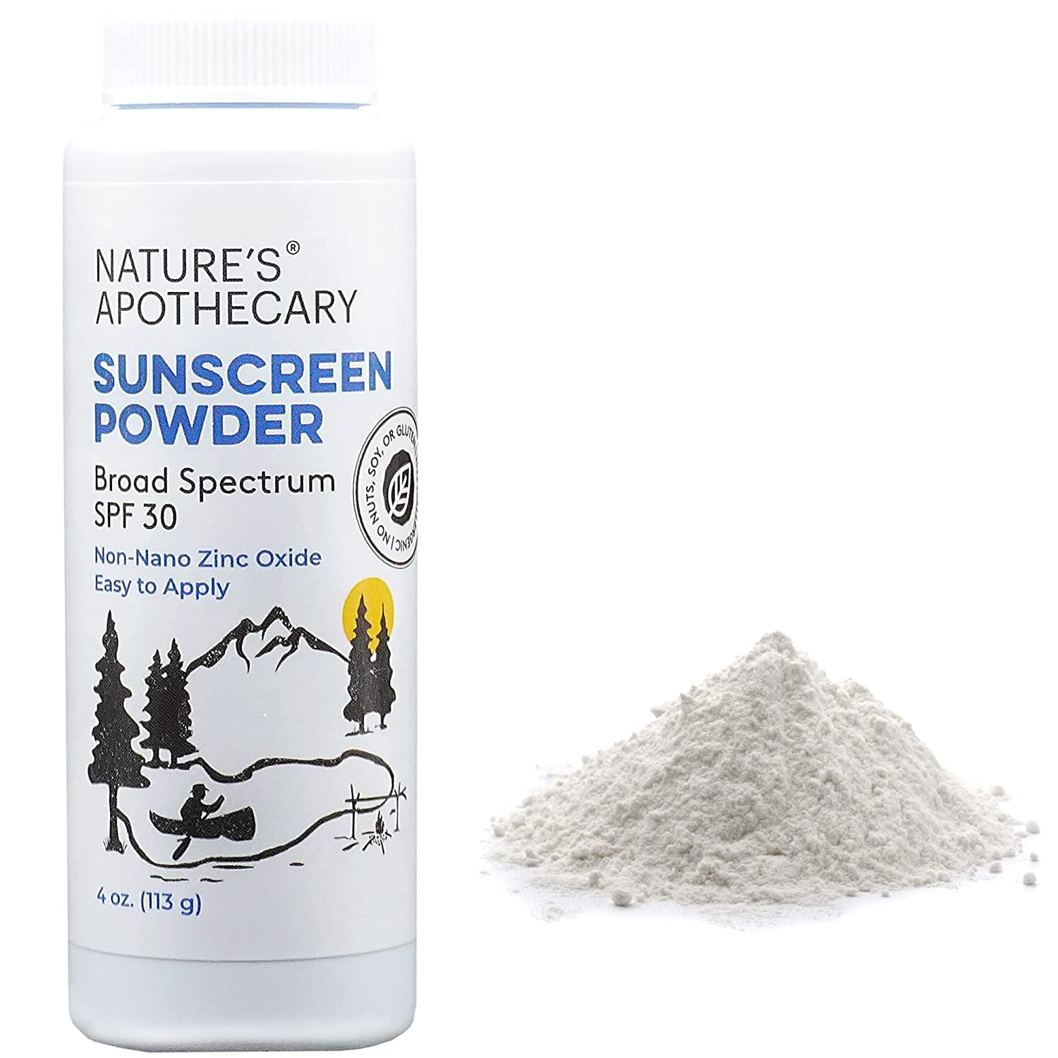 Nature's Apothecary Mineral Sunscreen Powder SPF 30, Non-Nano Zinc Oxide, Water Resistant (0.5 oz) il6ff