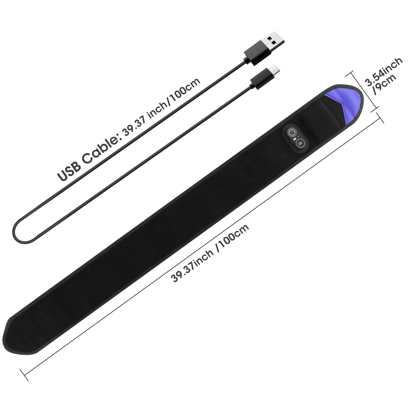 YiFudd Red Light Therapy Heating Strap with 108 LEDs, Phototherapy Vibration Massage Band for Targeted Relief (Red, 39 in) 8auha