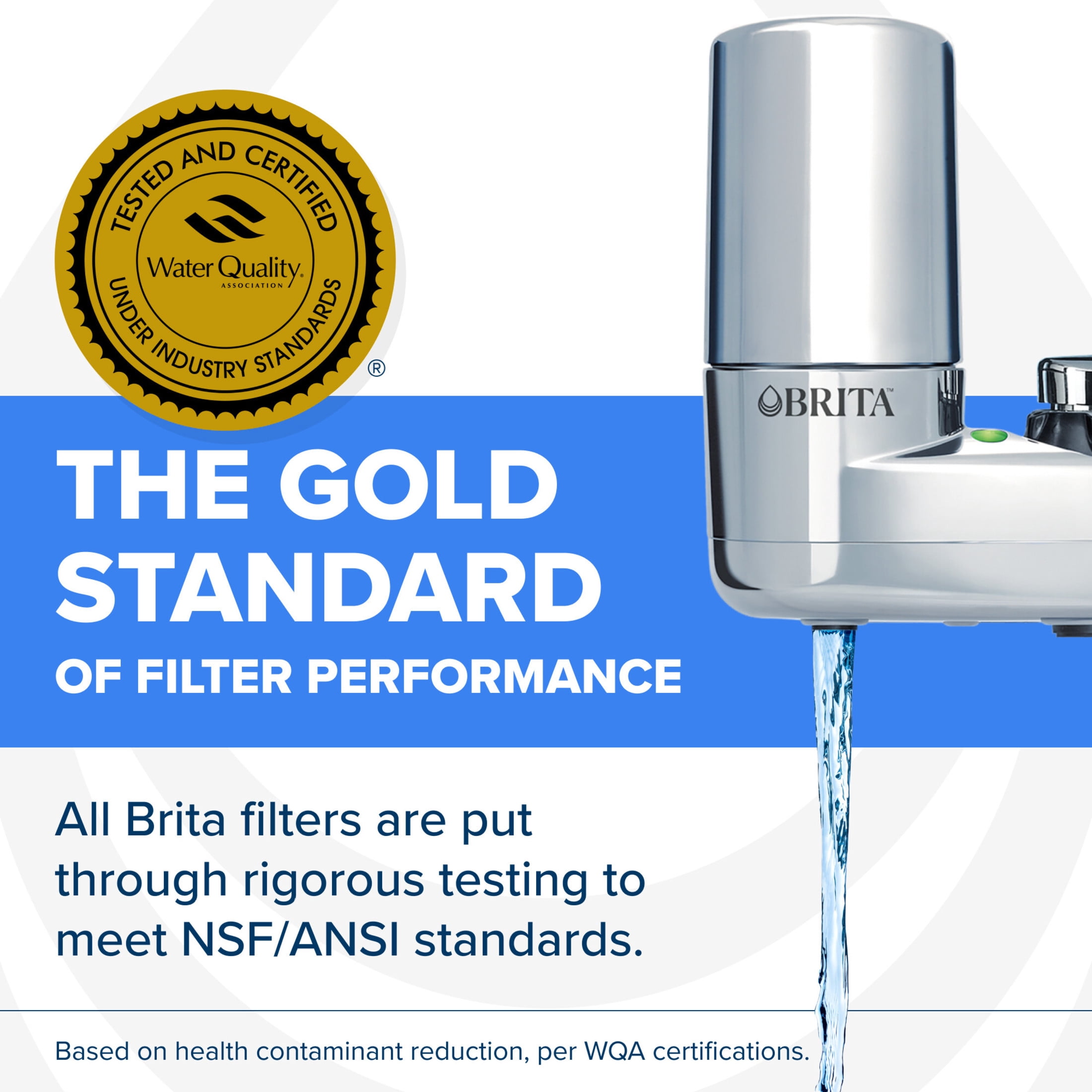 Brita Elite Faucet Water Filter Replacement Cartridges (Chrome, 2 Pack) 1db2q
