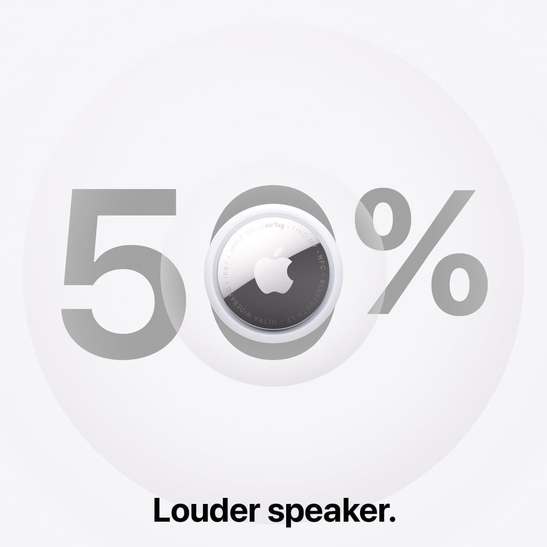 Apple AirTag (2nd Generation) Item Tracker with Precision Finding and Enhanced Speaker (Silver, 1 Pack) y1cf4