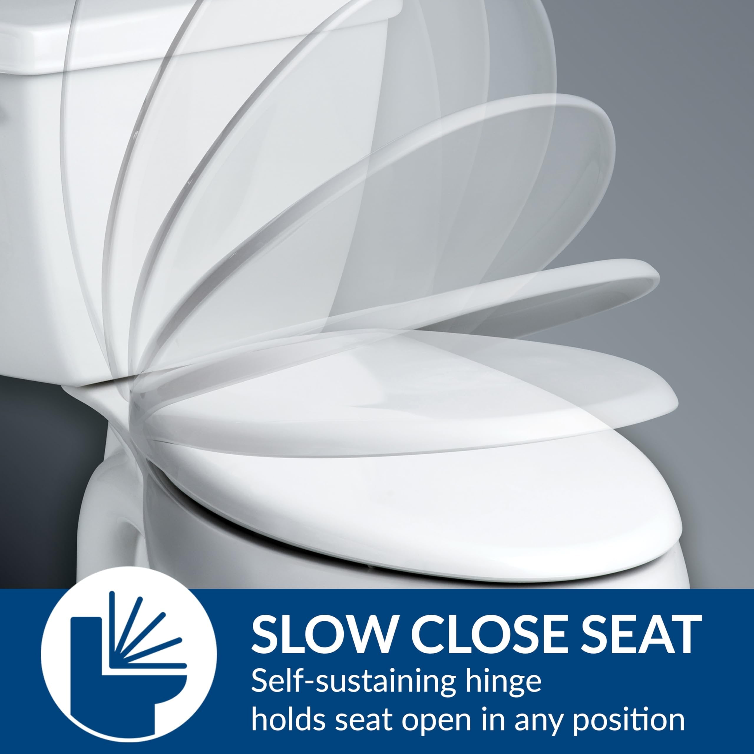 Church 295SSCT Commercial Elongated Toilet Seat, Heavy-Duty Plastic with STA-TITE Fastening System (White, Elongated) 1mqsy
