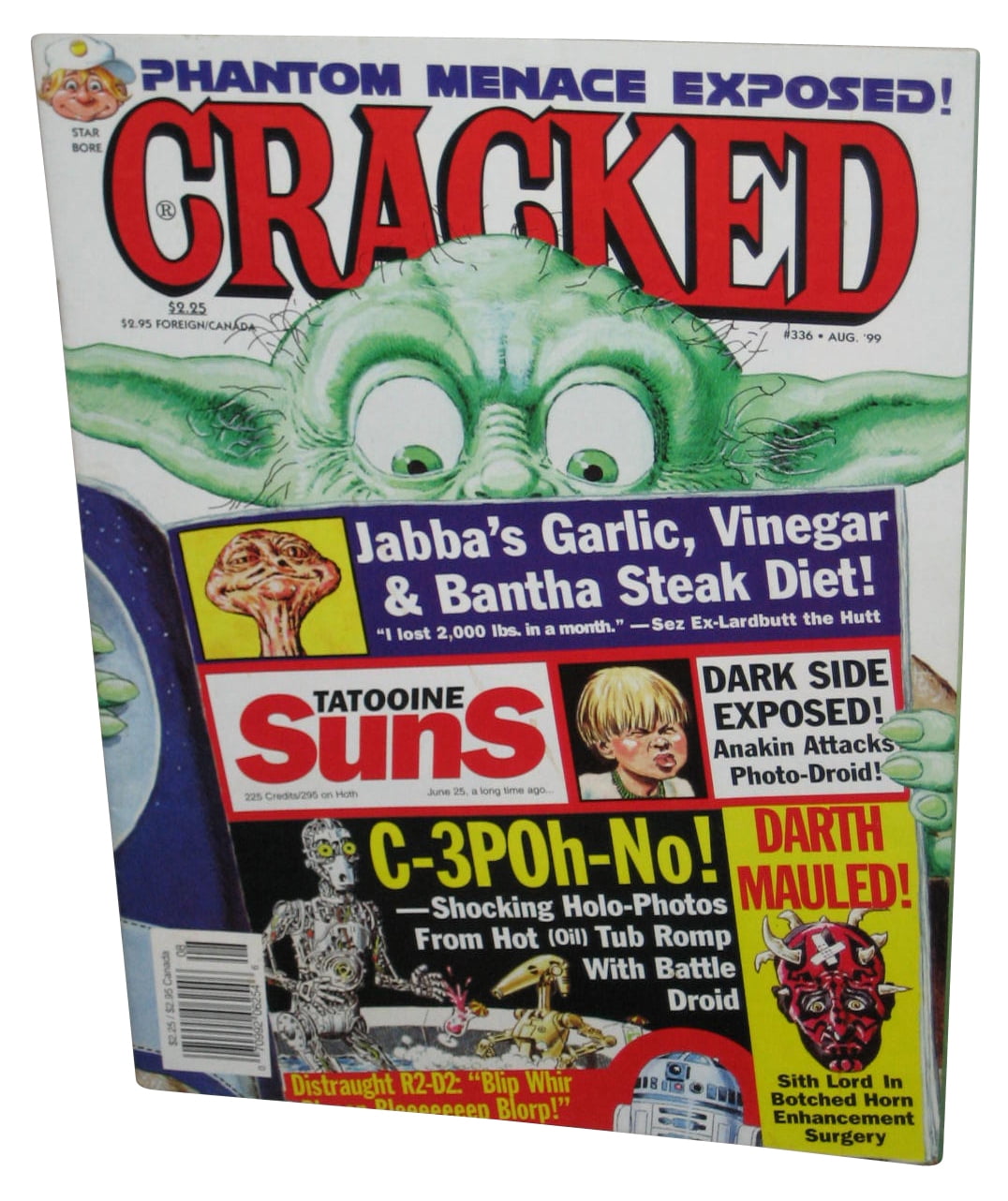 Cracked Magazine Star Wars Yoda Cover Edition (August 1999, Issue 336) 3ky5s