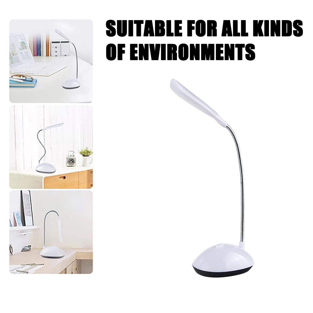 Moocorvic LED Desk Lamp with Touch Control and Flexible Neck (White, 2 in) ycatx