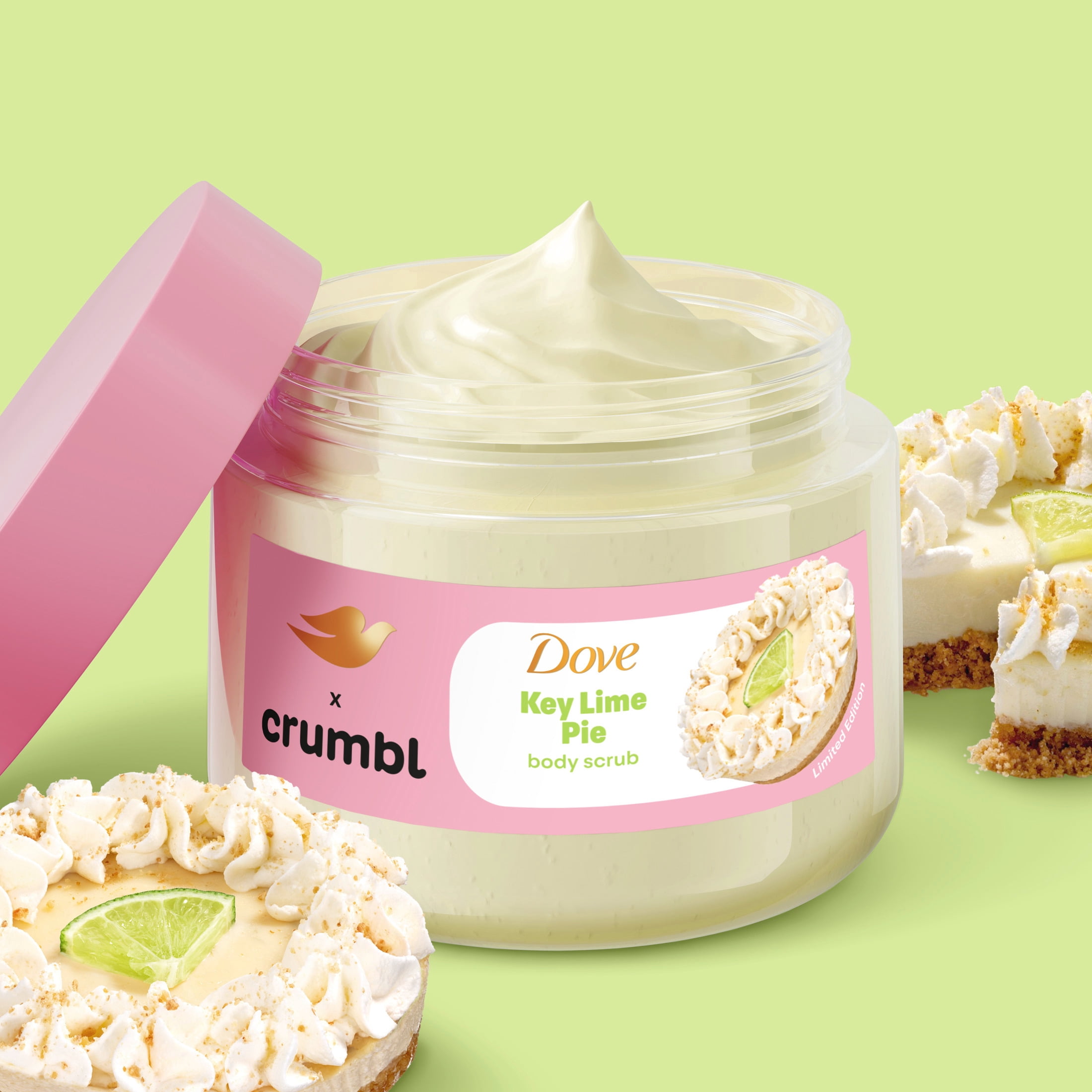 Dove & Crumbl Limited Edition Key Lime Pie Exfoliating Body Scrub (15 oz) 7do9g