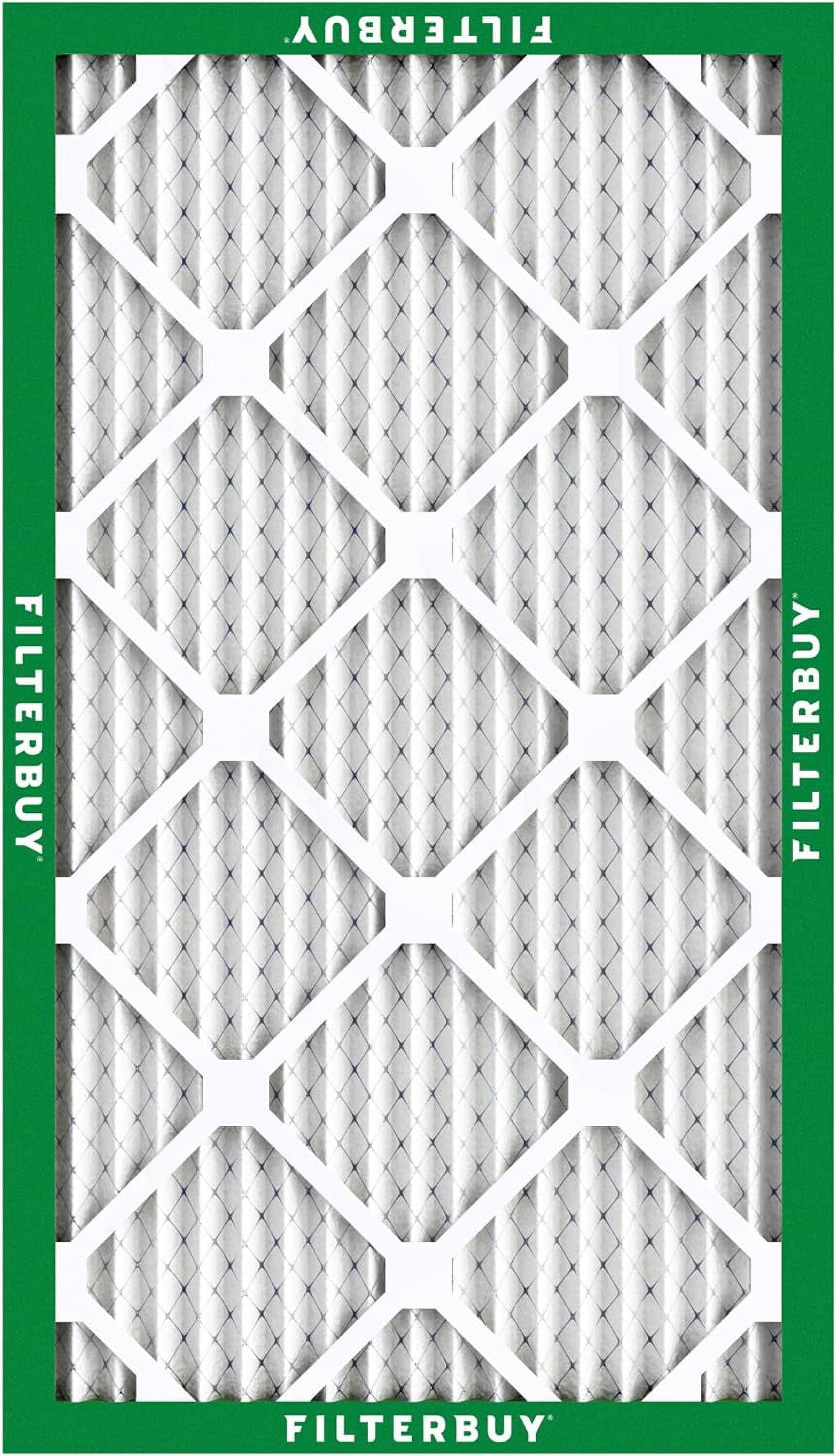 Filterbuy 10x20x1 Air Filter MERV 8 Dust Defense, Pleated HVAC AC Furnace Replacement (4-Pack) 1pv3f