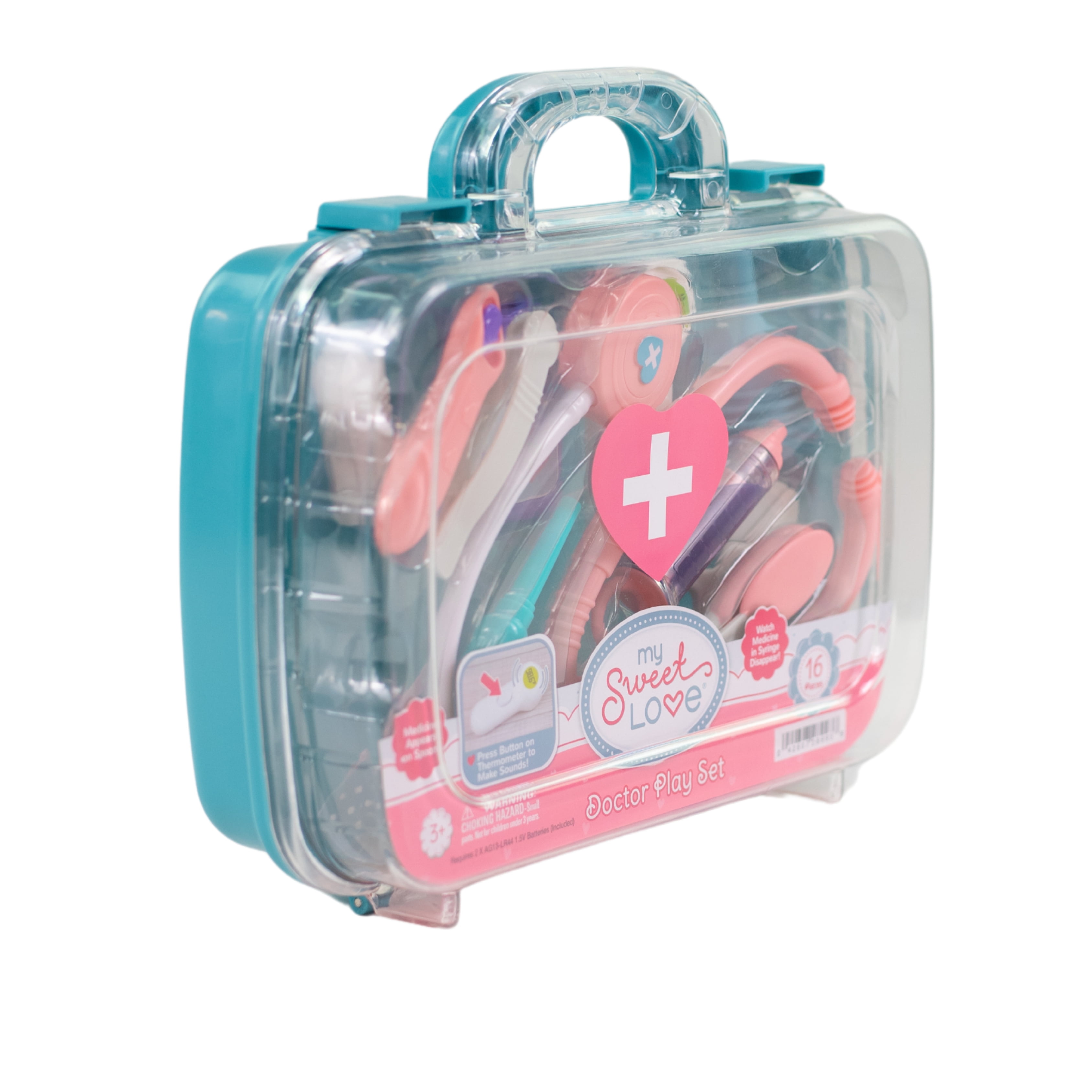 My Sweet Love Doctor Kit for Baby Dolls, Interactive Pretend Play Medical Set (Multicolor, 16 Pieces) neza3