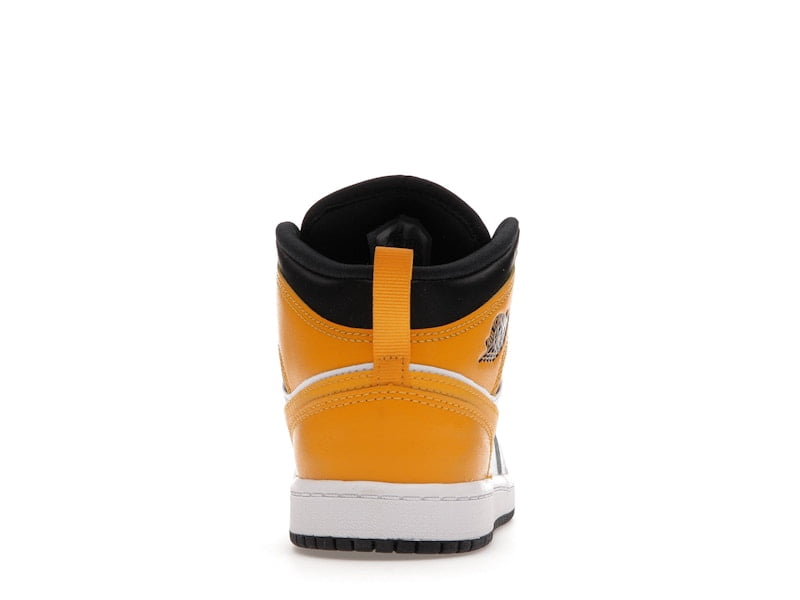 Jordan 1 Mid University Gold Basketball Shoes (White/University Gold-Black, 3Y) otl26