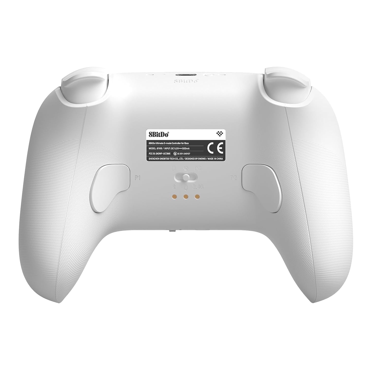 8BitDo Ultimate 3-Mode Wireless Controller with Hall Effect Joysticks and Charging Dock (White, 1 Count) 2gp5q