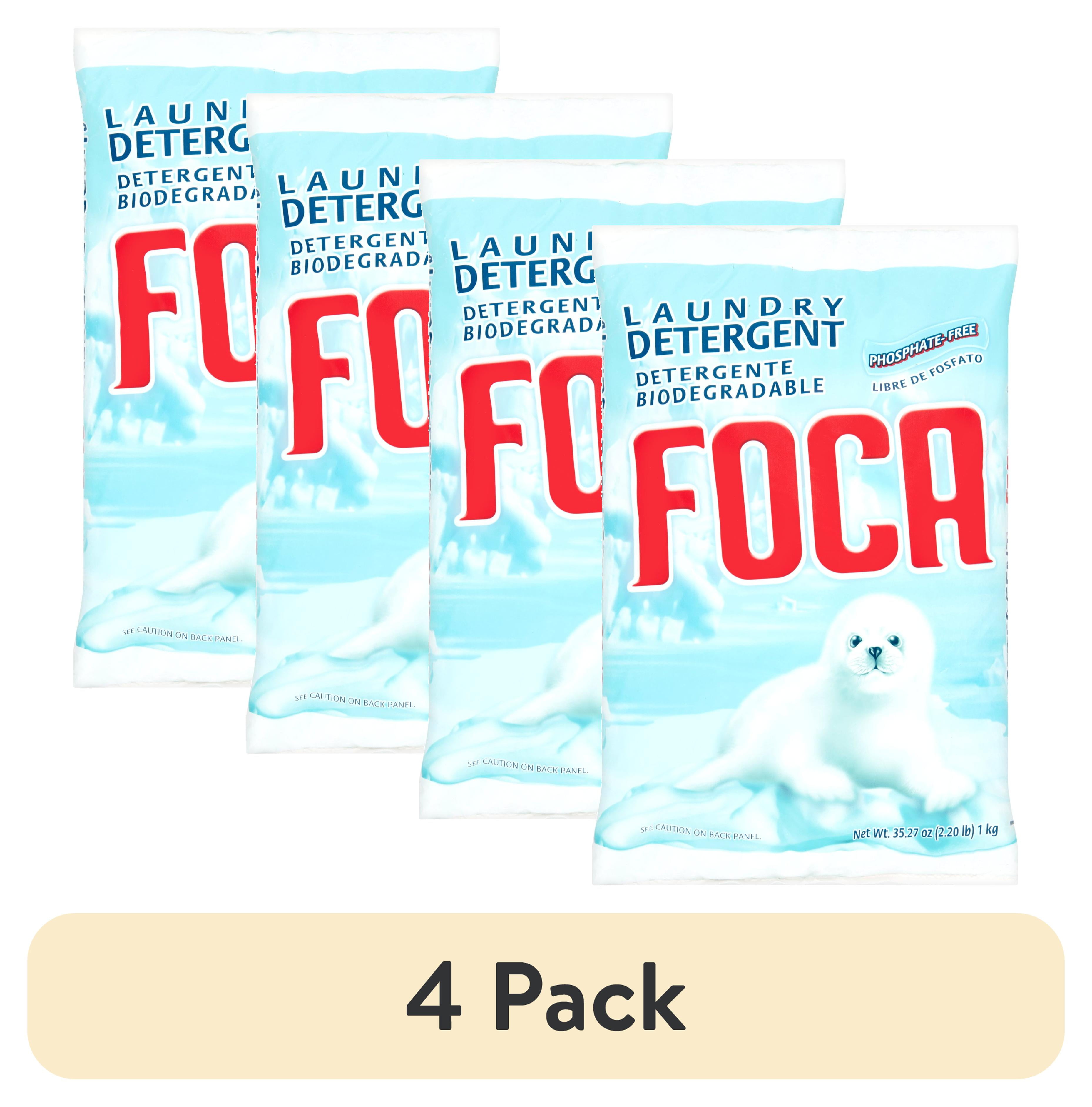 Foca Laundry Detergent Powder, Deep Cleaning & Stain Removal Formula (4 Pack, 141.08 oz Total) m9892