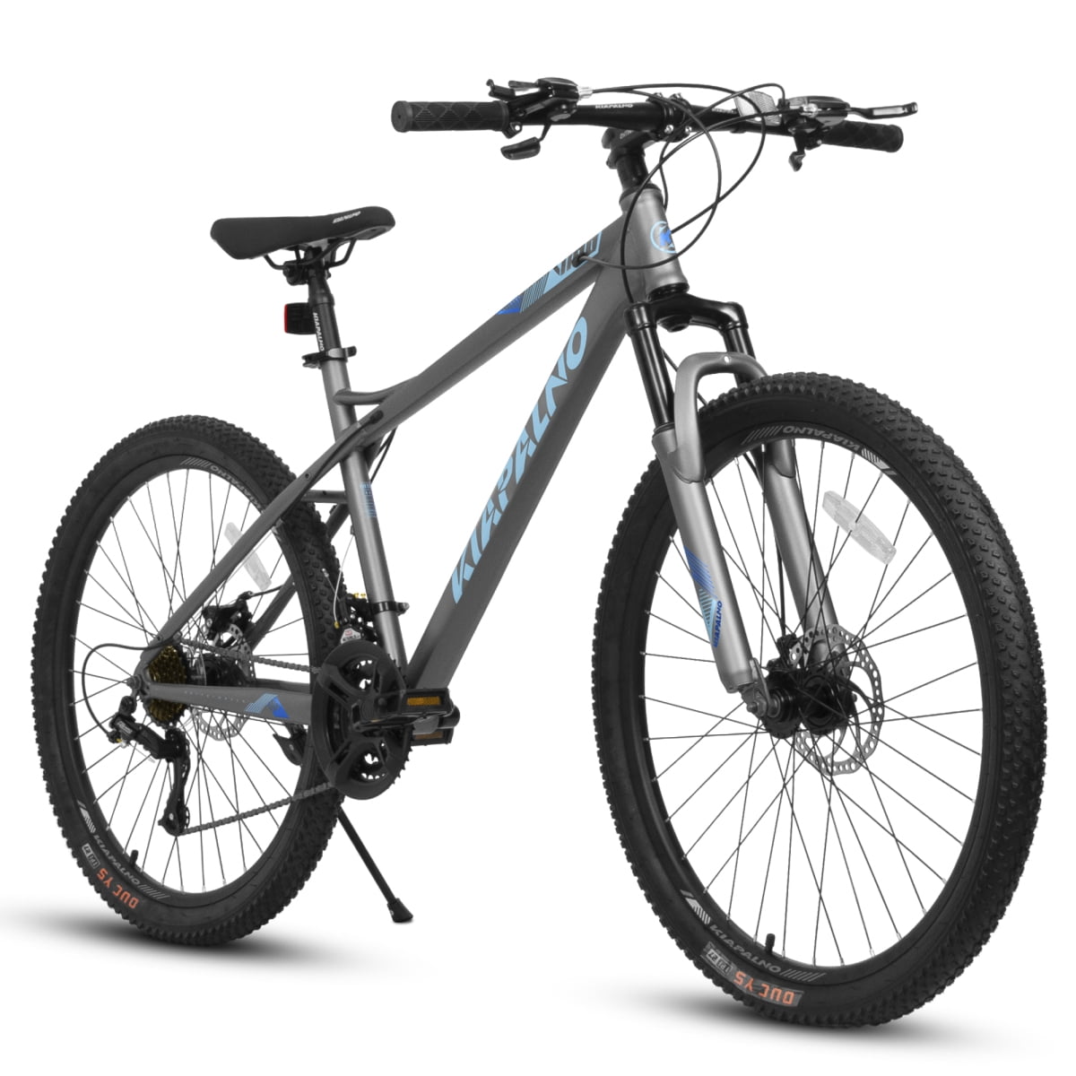 Harmie 26 Inch Mountain Bike 21 Speed Trail Bicycle with Dual Disc Brakes (Grey, 26 in) v0fyy