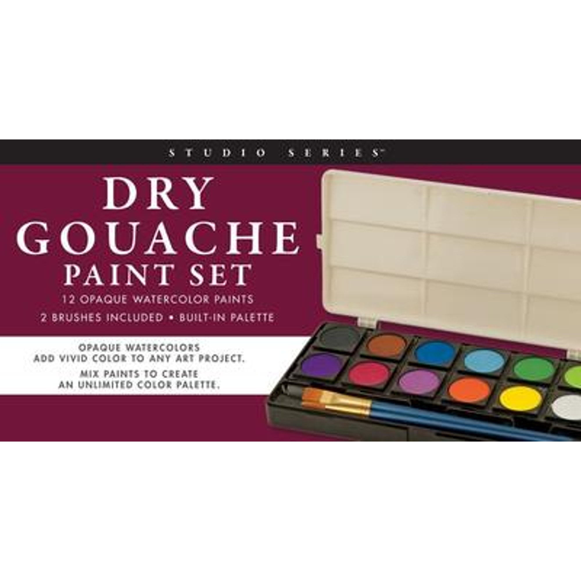 Peter Pauper Press Studio Series Dry Gouache Paint Set (Black, 12-Piece) qro2t