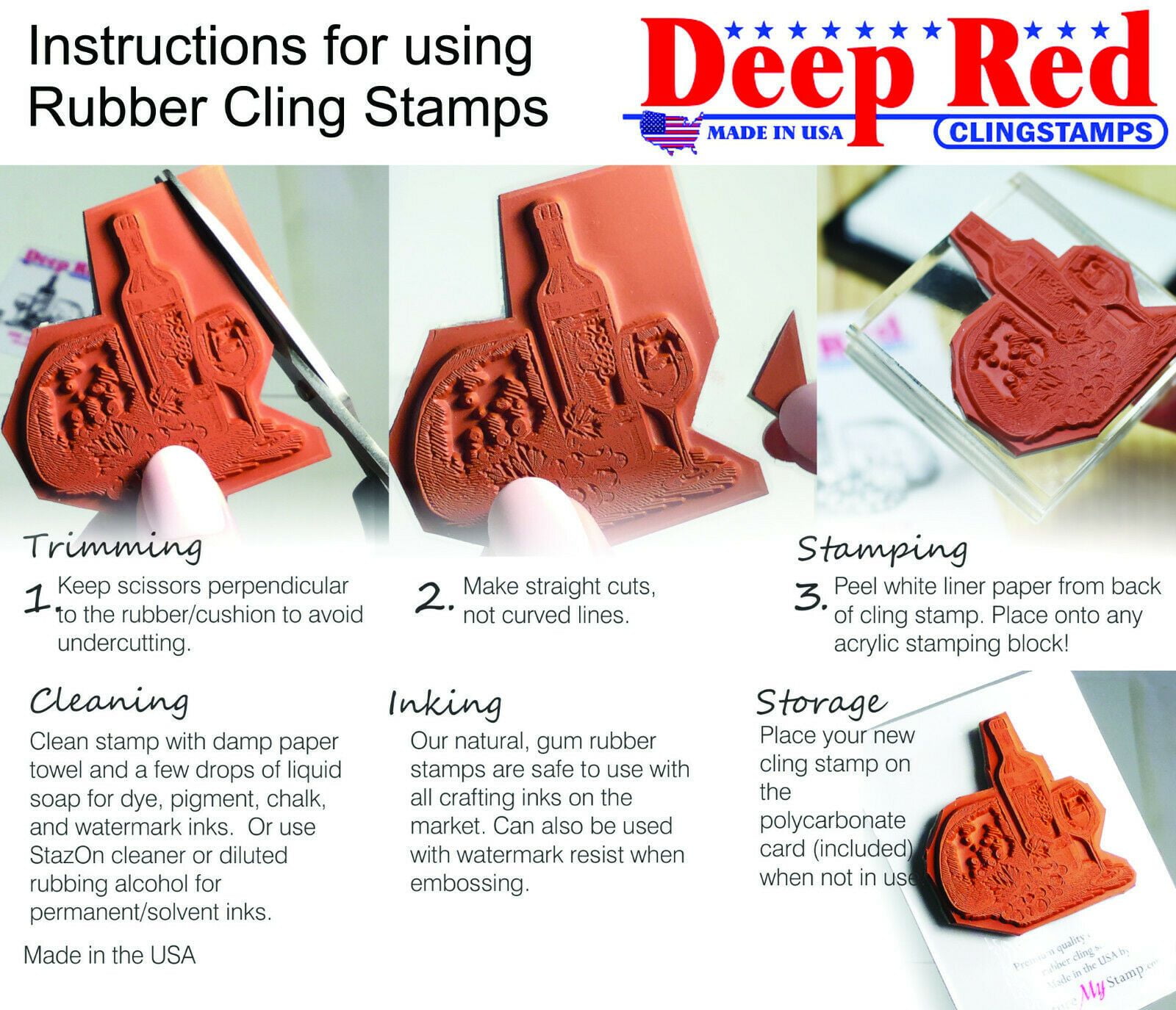 Deep Red Stamps Mad Hatter Tea Party Cling Rubber Stamp Set (Red, 3 in x 3.25 in, 2 Pack) rg9wc