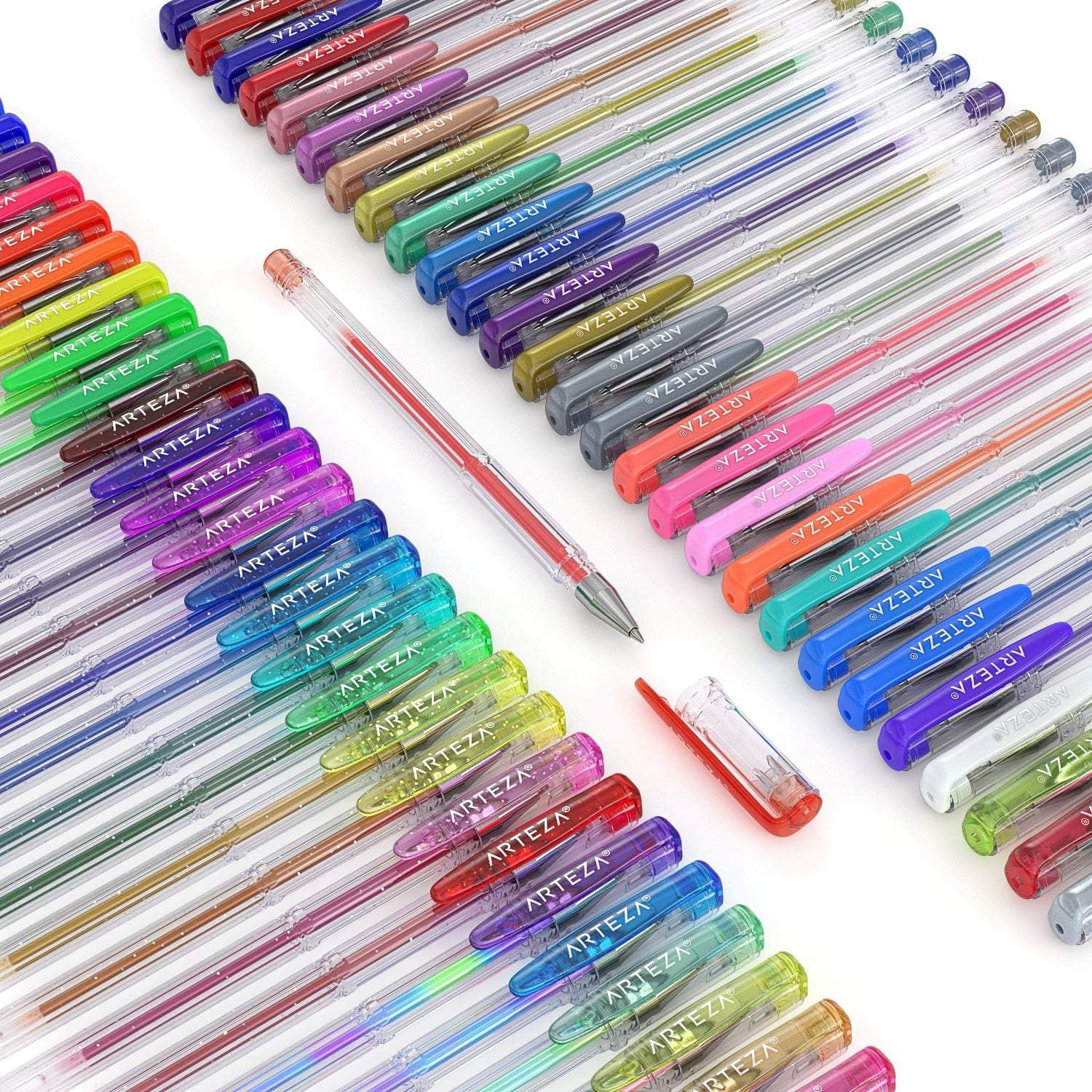 Arteza Gel Ink Pens Set, Smooth Flowing Professional Drawing and Journaling Pens (Assorted Colors, 60 Pack) 7dysj