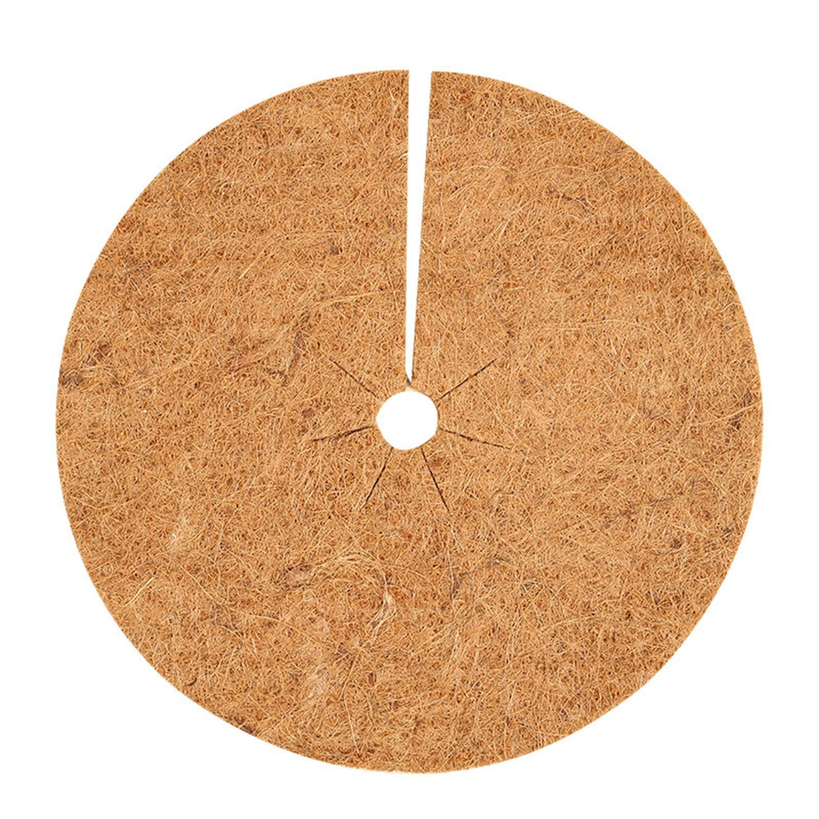 CaraMart Coconut Fiber Mulch Tree Rings for Winter Plant Protection (Natural, 15.75 in) 6wbip