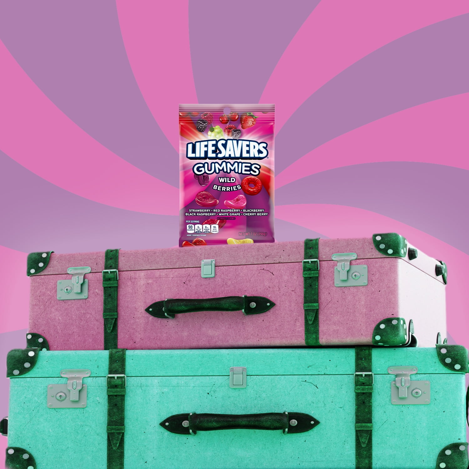 Life Savers Gummies, Wild Berries Fruit Gummy Candy (Assorted Flavors, 7 oz) s974w
