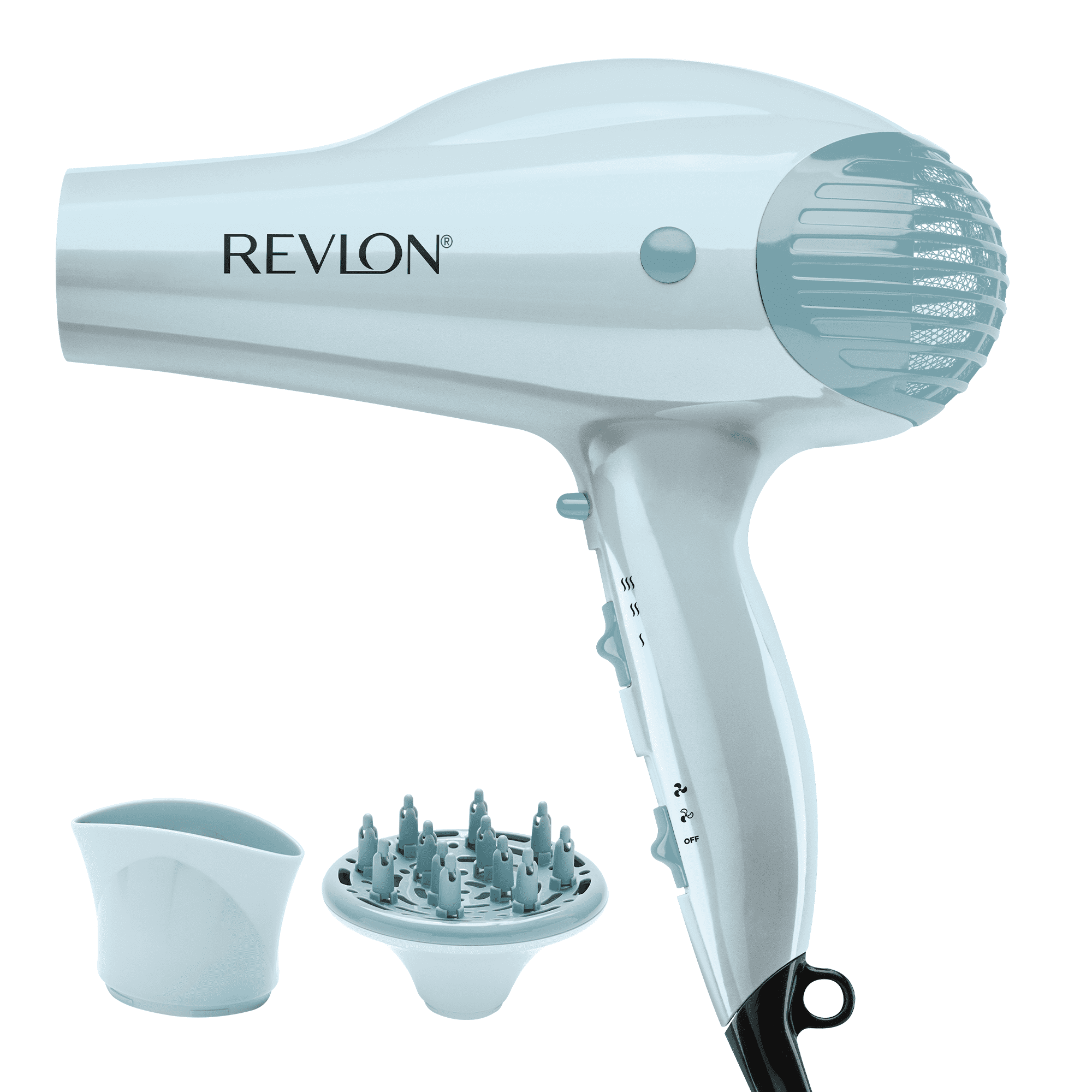Revlon Ionic Volume Booster Hair Dryer with Diffuser and Concentrator (Blue Silver, 1875W) ft886