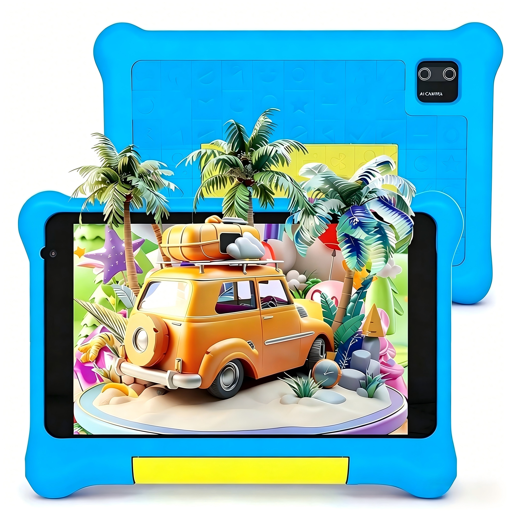 AEEZO 7 in Kids Learning Tablet with Protective Case, Android 13, 32GB Storage, Educational Apps (Blue, 7 in) c7uc1