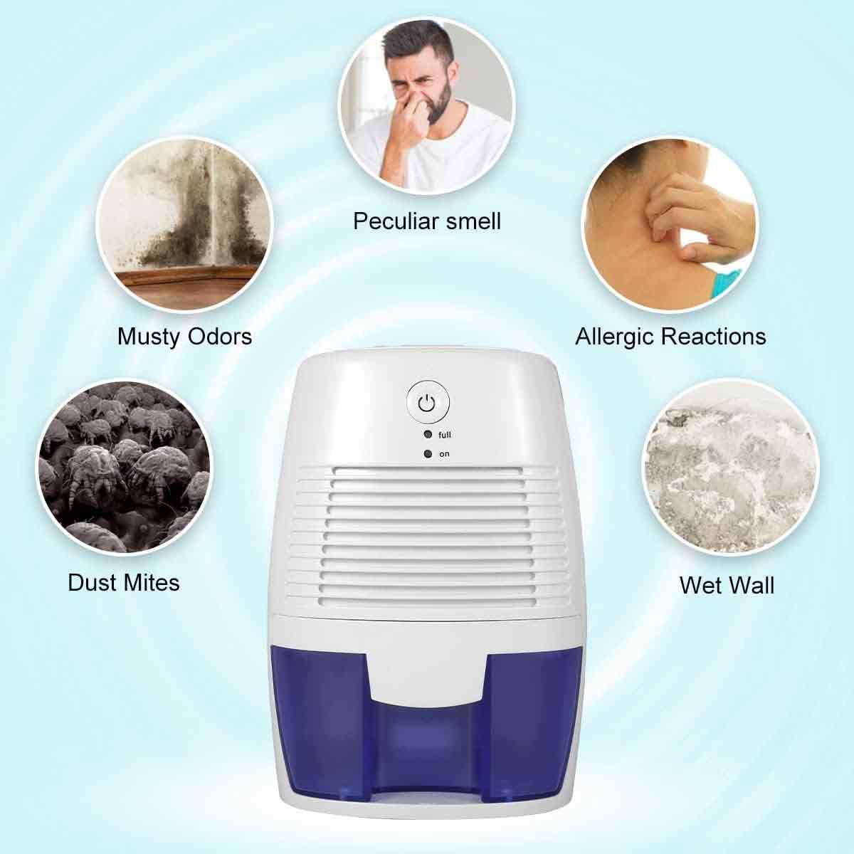 Lartppy Compact Portable Dehumidifier for Bedroom and Home (White, 34 fl oz) r5rzr