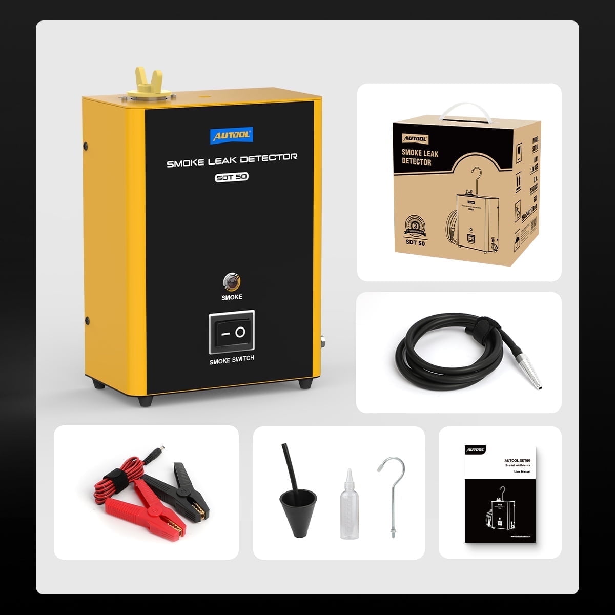 Autool Automotive Smoke Machine EVAP Leak Detector (12V, Portable Diagnostic Tool) hgnh5