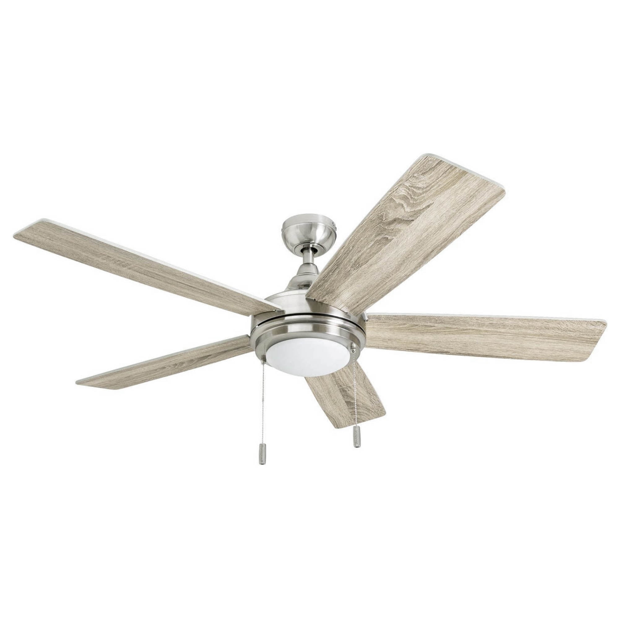 Honeywell Ventnor 52-in Modern LED Ceiling Fan with Integrated Light (Brushed Nickel, 52-in) ji6ap