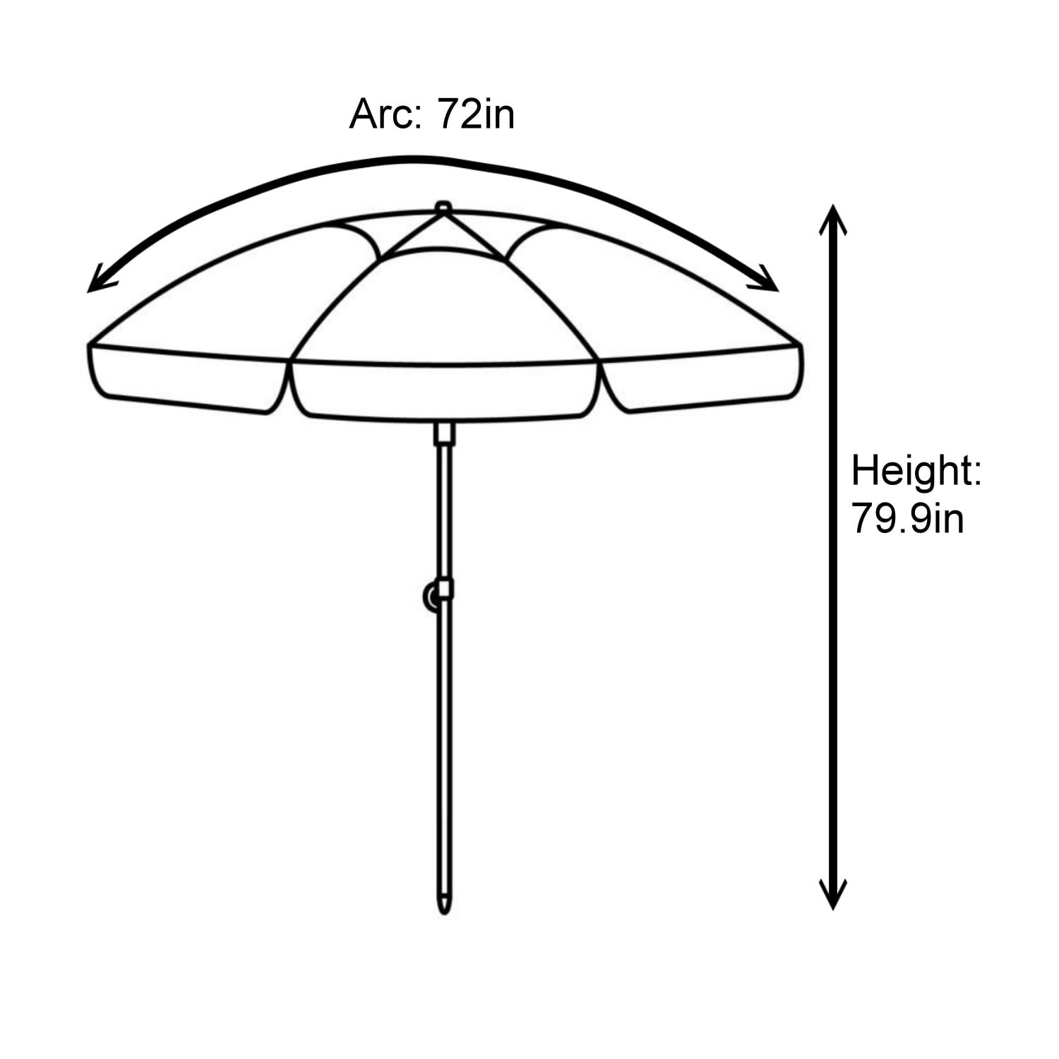 Mainstays Thatched Tiki Beach Umbrella with Sand Anchor (Brown, 6 ft, 2 Pack) zhxfh