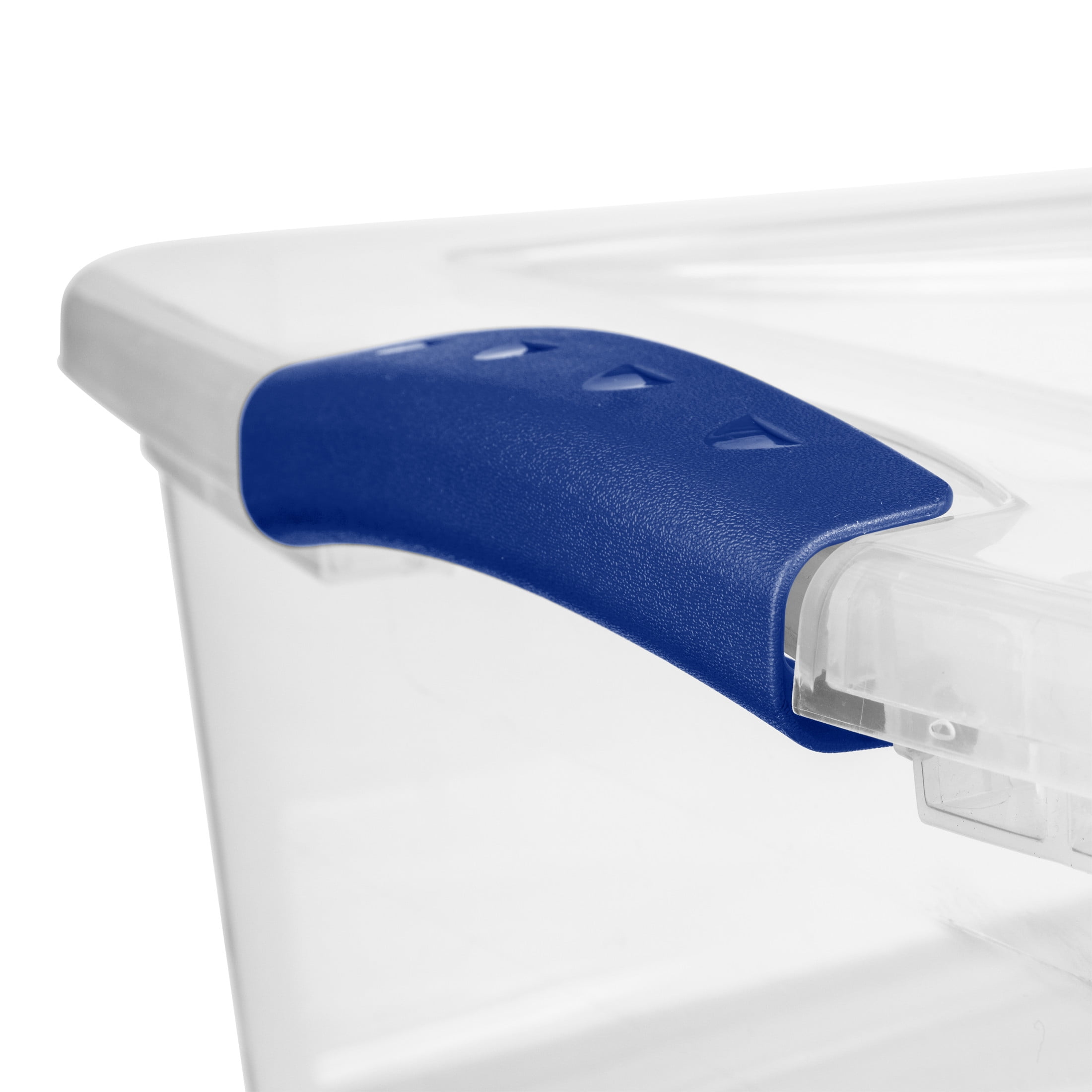 Sterilite 32 Quart Latching Storage Bin, Clear Plastic Container with Secure Latch Lid (Clear, 32 Quart) 1dpe3