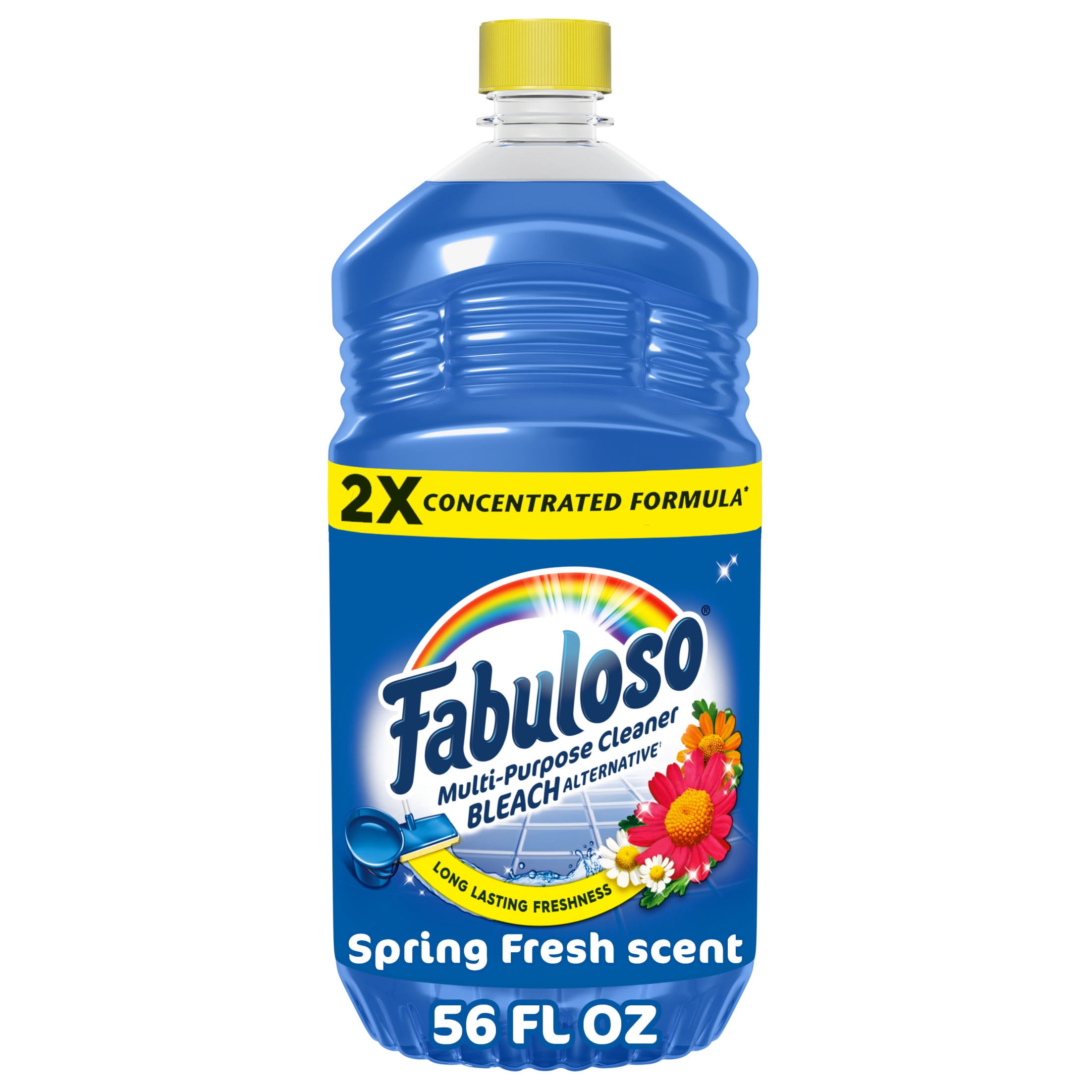 Fabuloso 2X Multi-Purpose Cleaner, Bleach Alternative, Spring Fresh Scent (56 fl oz) e3e2l