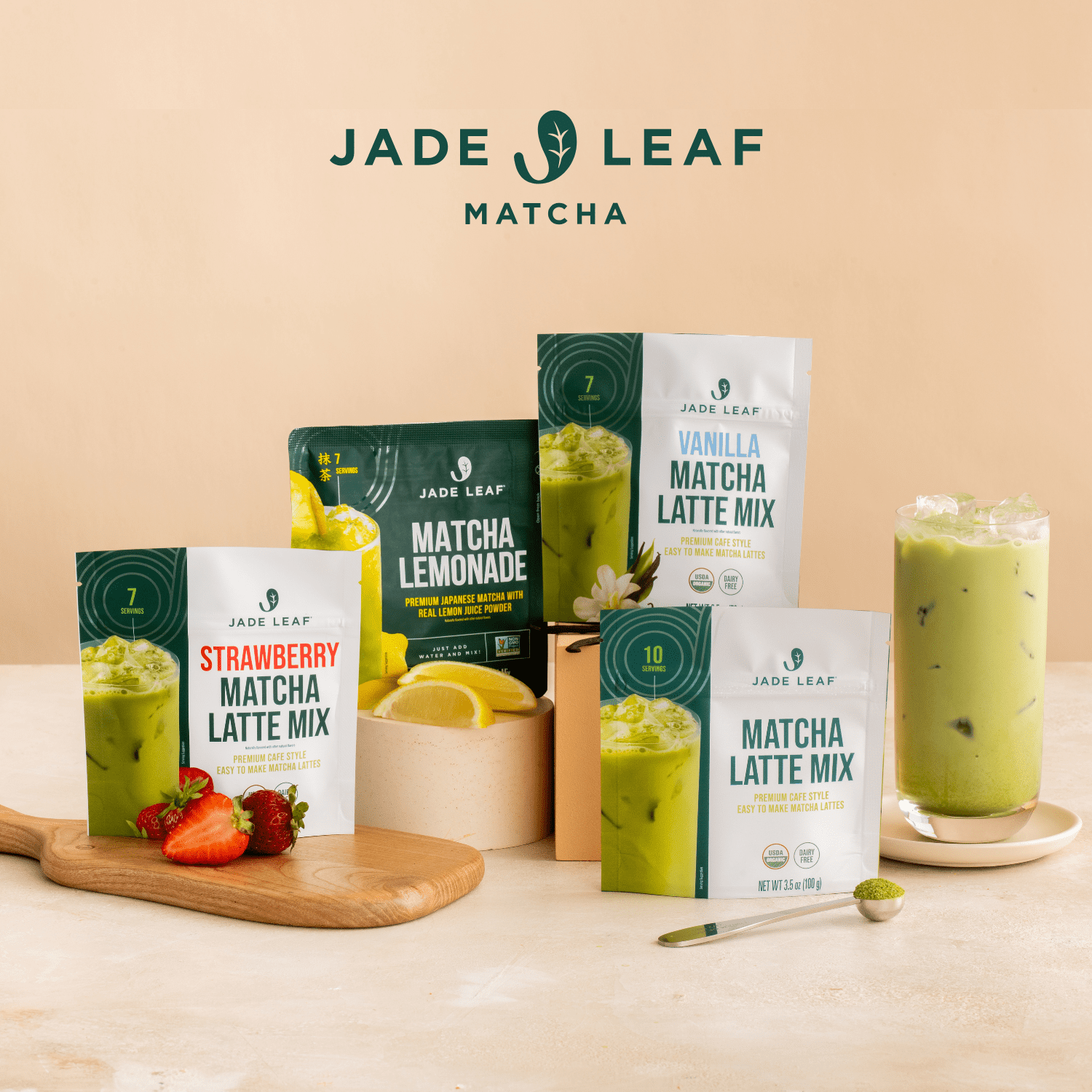Jade Leaf Matcha Organic Latte Mix Powdered Tea (3.5 oz) gd5pe