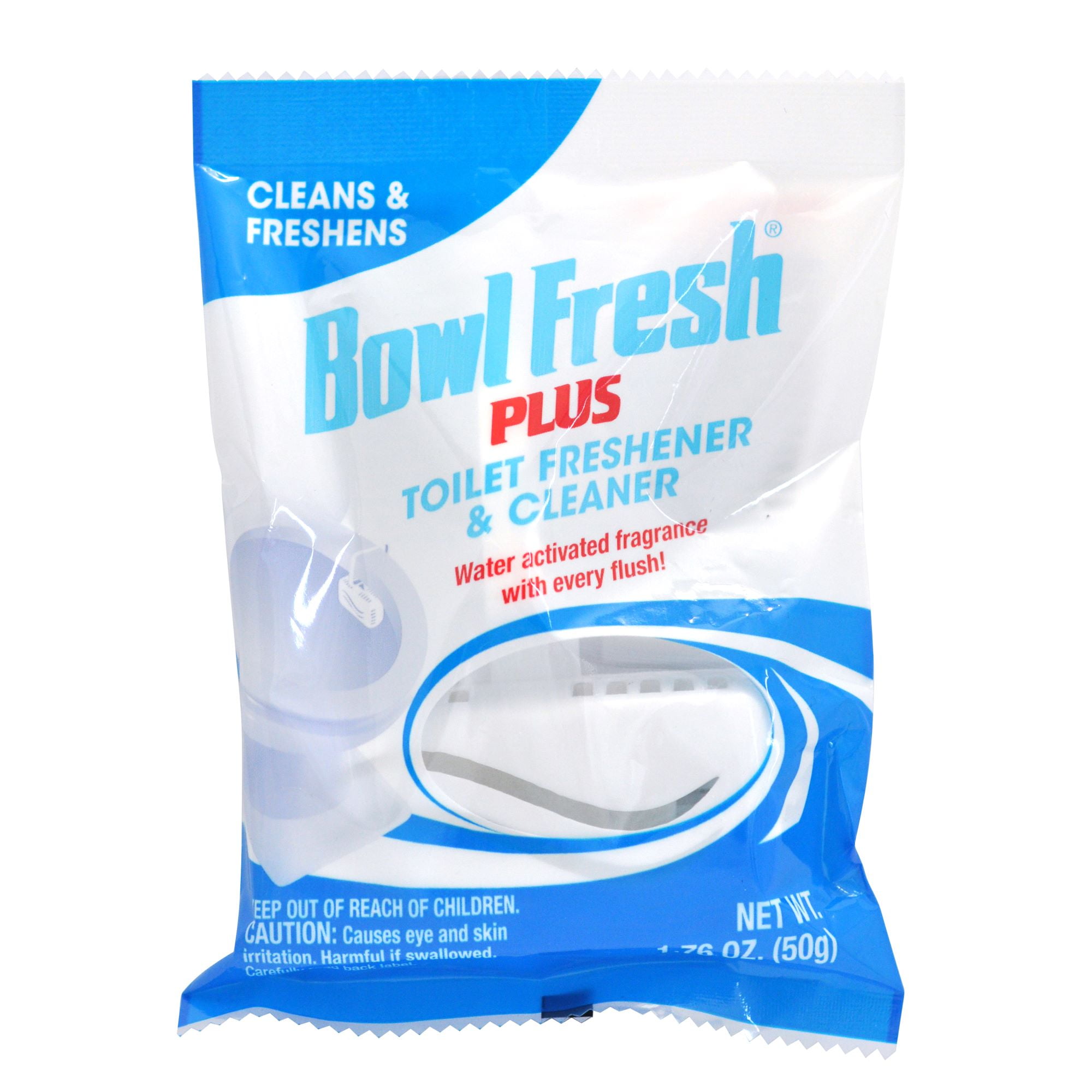 Bowl Fresh Plus Toilet Bowl Cleaner and Deodorizer, Stain-Fighting Oxygen Bleach (Pleasant Scent, 1.76 oz) ik9hx