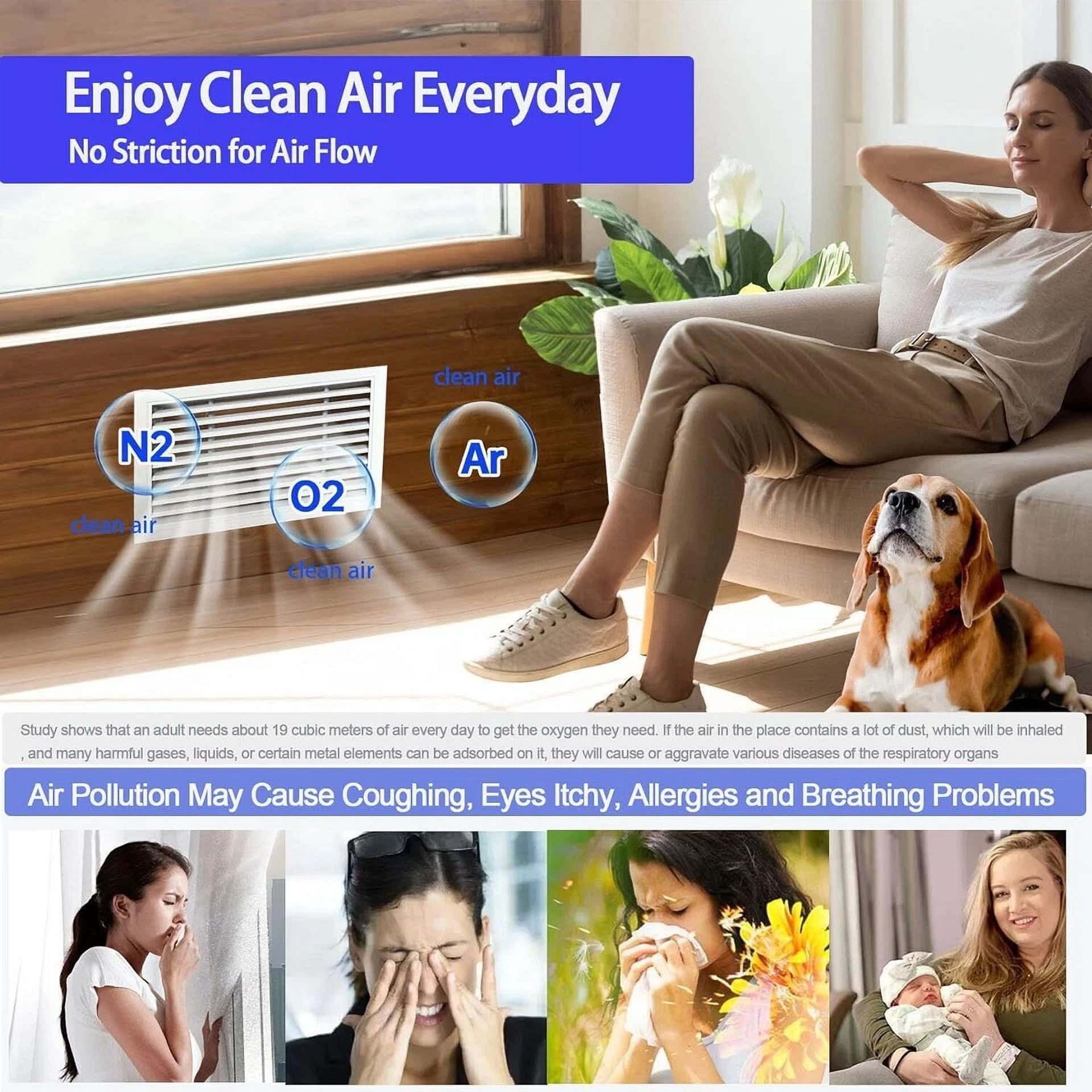 Flint Air Vent Filter Kit Electrostatic Roll (Cut-to-Fit, 24 in x 120 in) ufdci